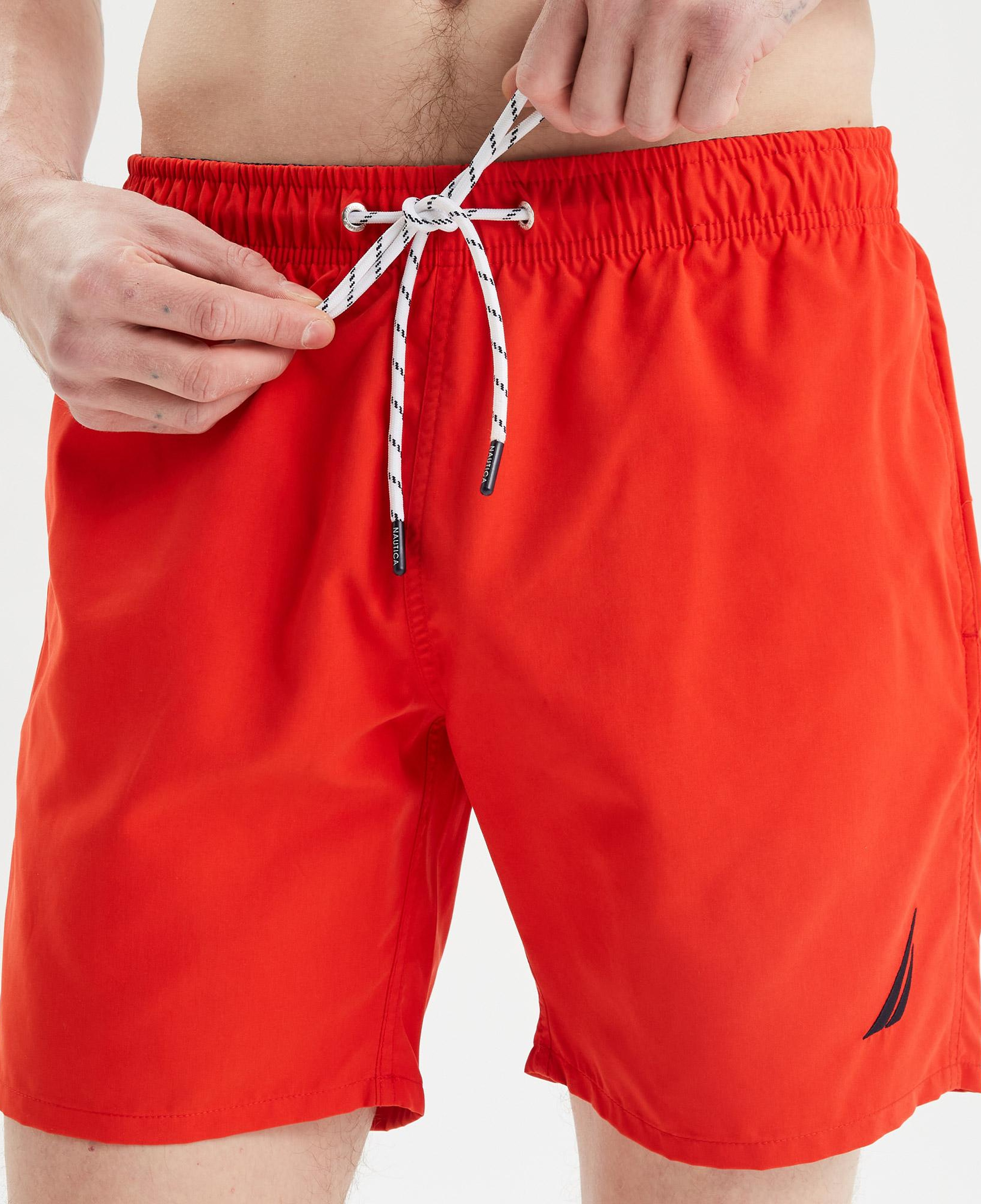 Nautica Erkek Kırmızı Regular Fit Deniz Şortu