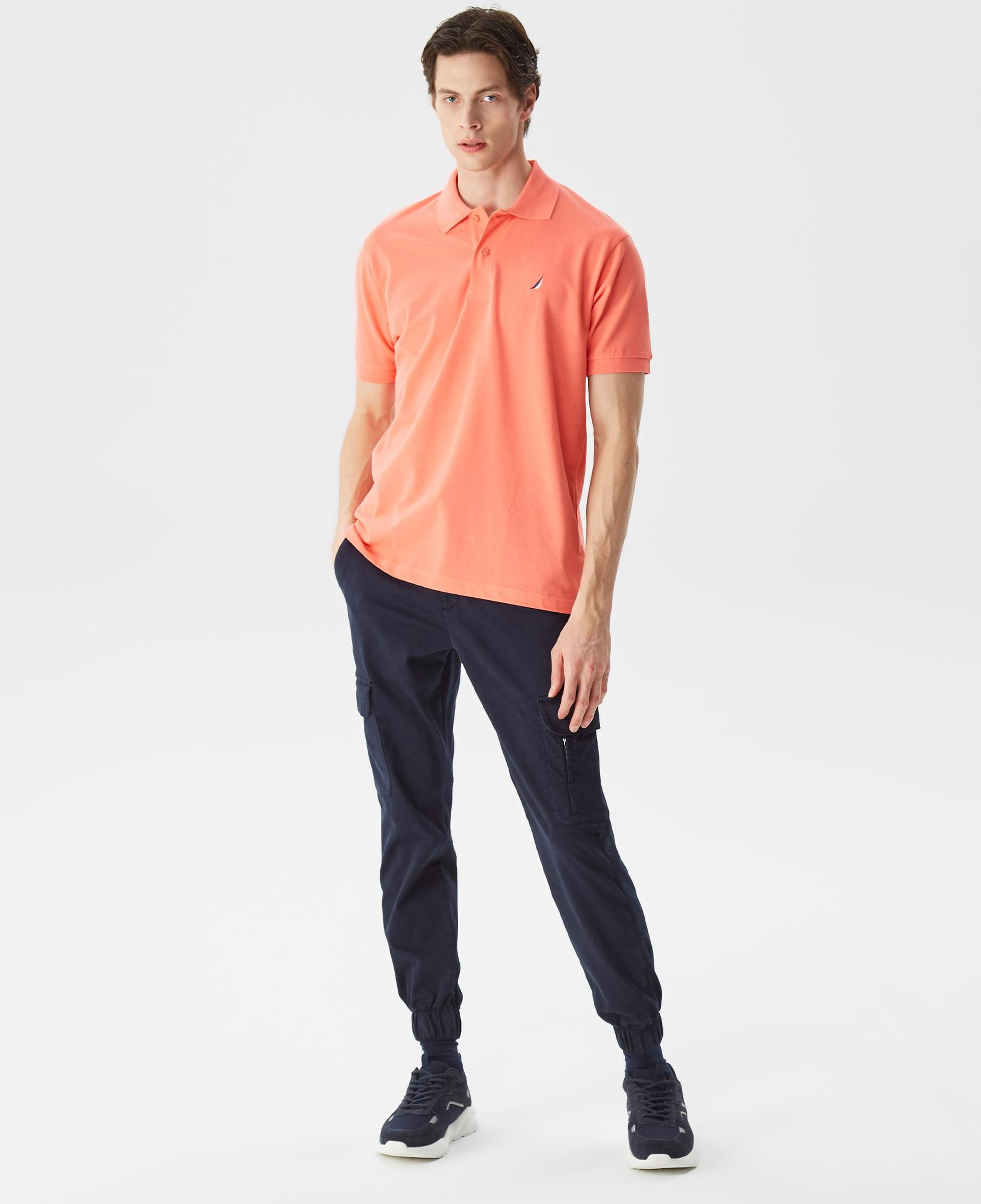 Nautica Erkek Turuncu Classic Fit Kısa Kollu Polo Yaka T-Shirt