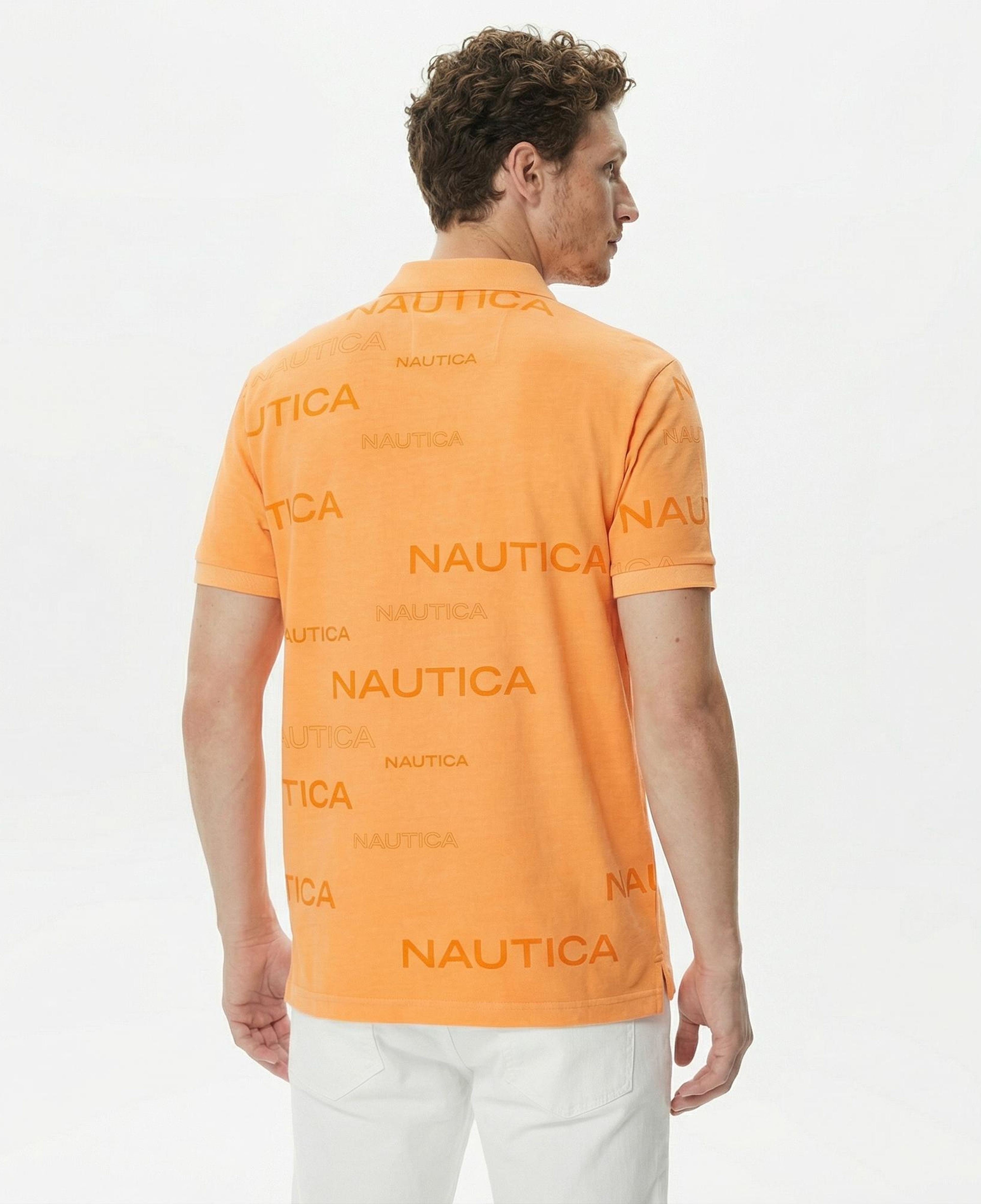 Nautica Erkek Turuncu Classic Fit Kısa Kollu Polo Yaka T-Shirt