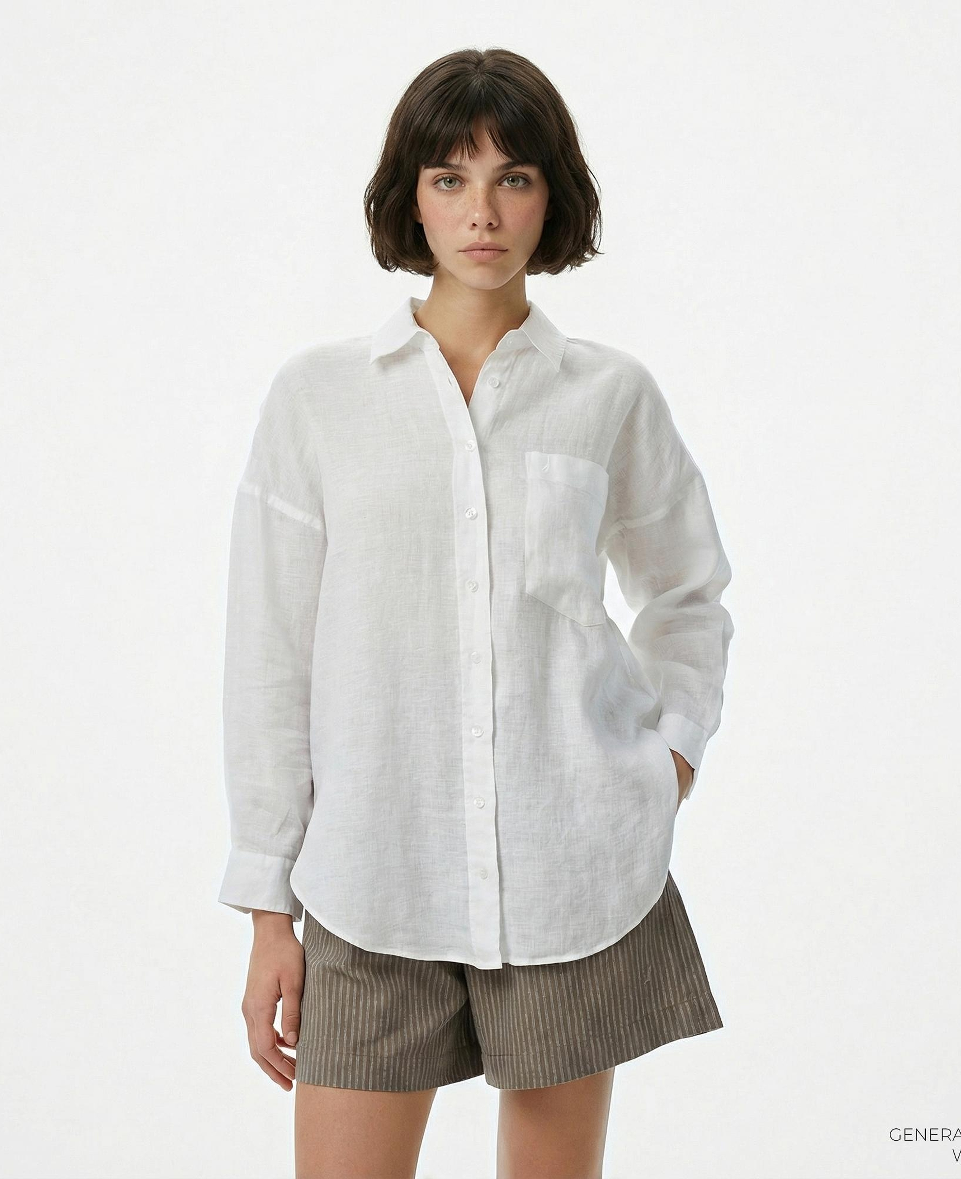 Nautica Kadın Beyaz Regular Fit Gömlek