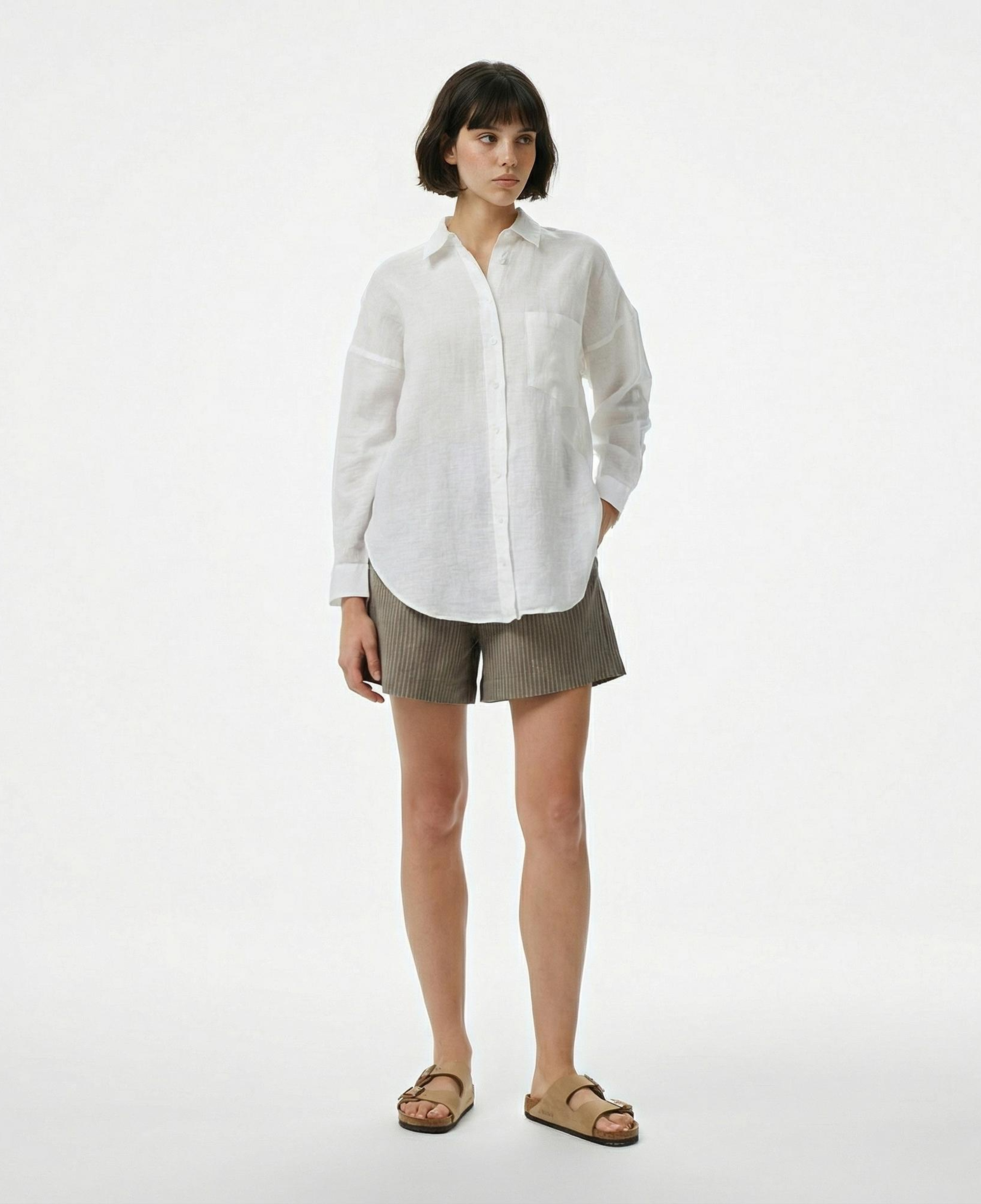 Nautica Kadın Beyaz Regular Fit Gömlek