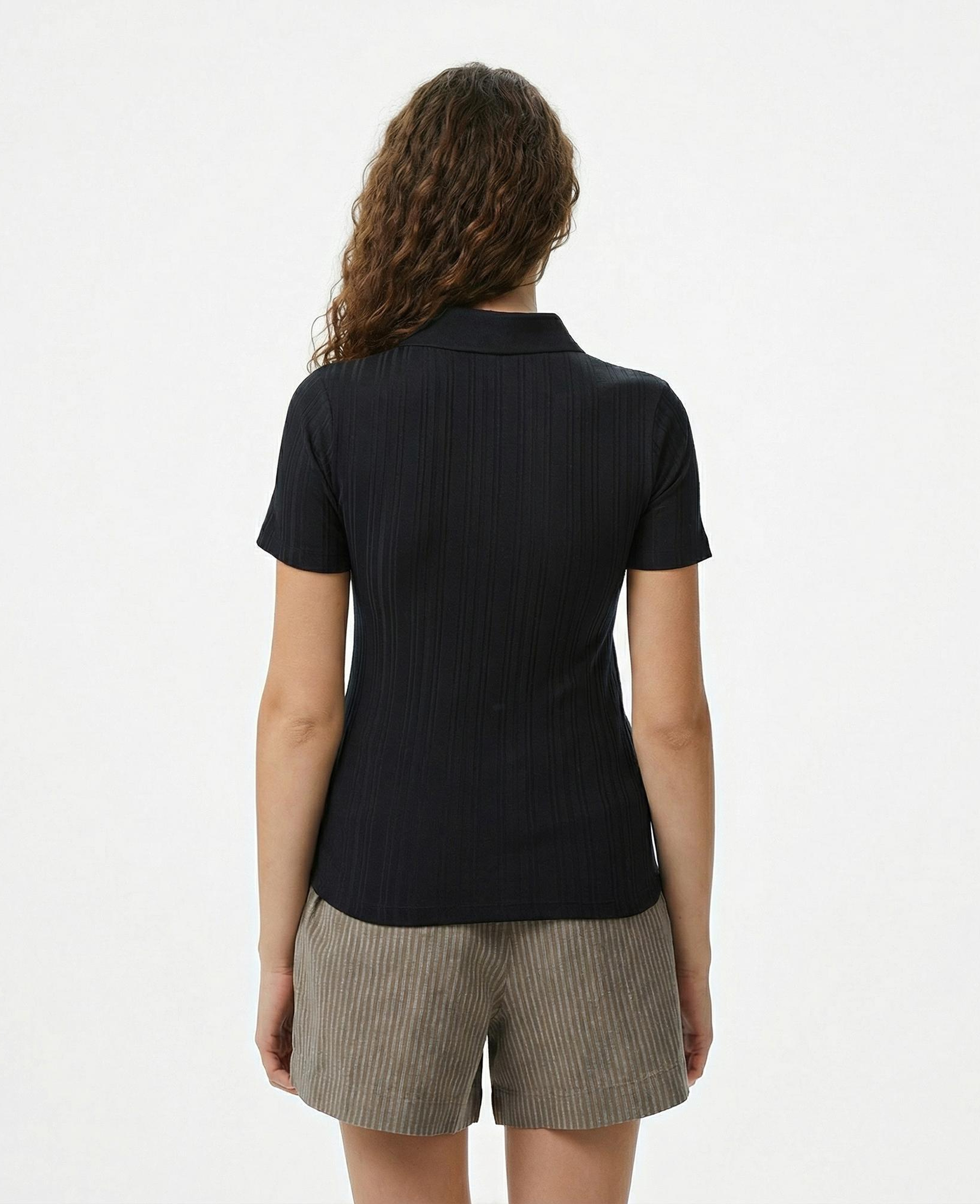 Nautica Kadın Siyah Regular Fit Polo