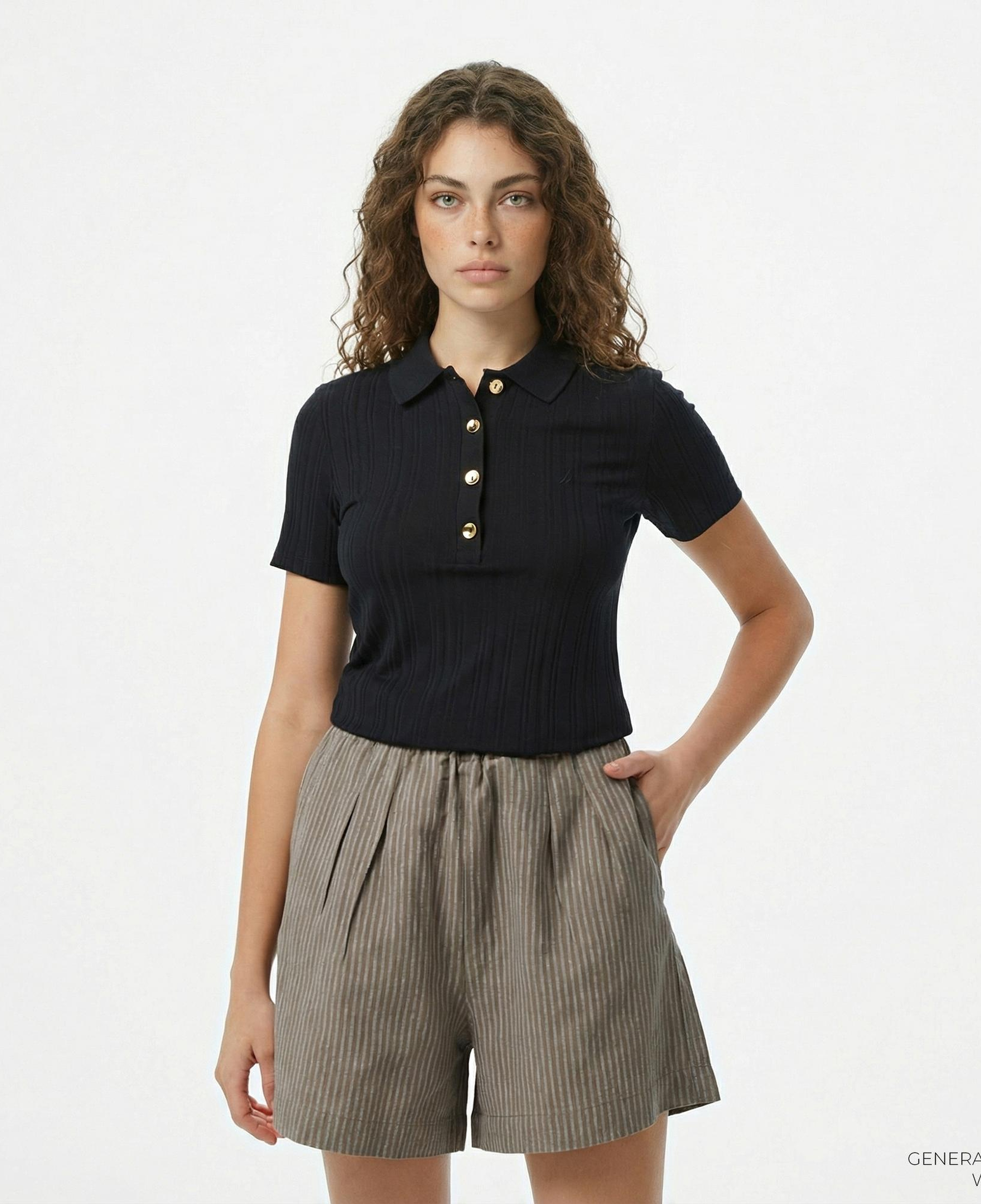 Nautica Kadın Siyah Regular Fit Polo