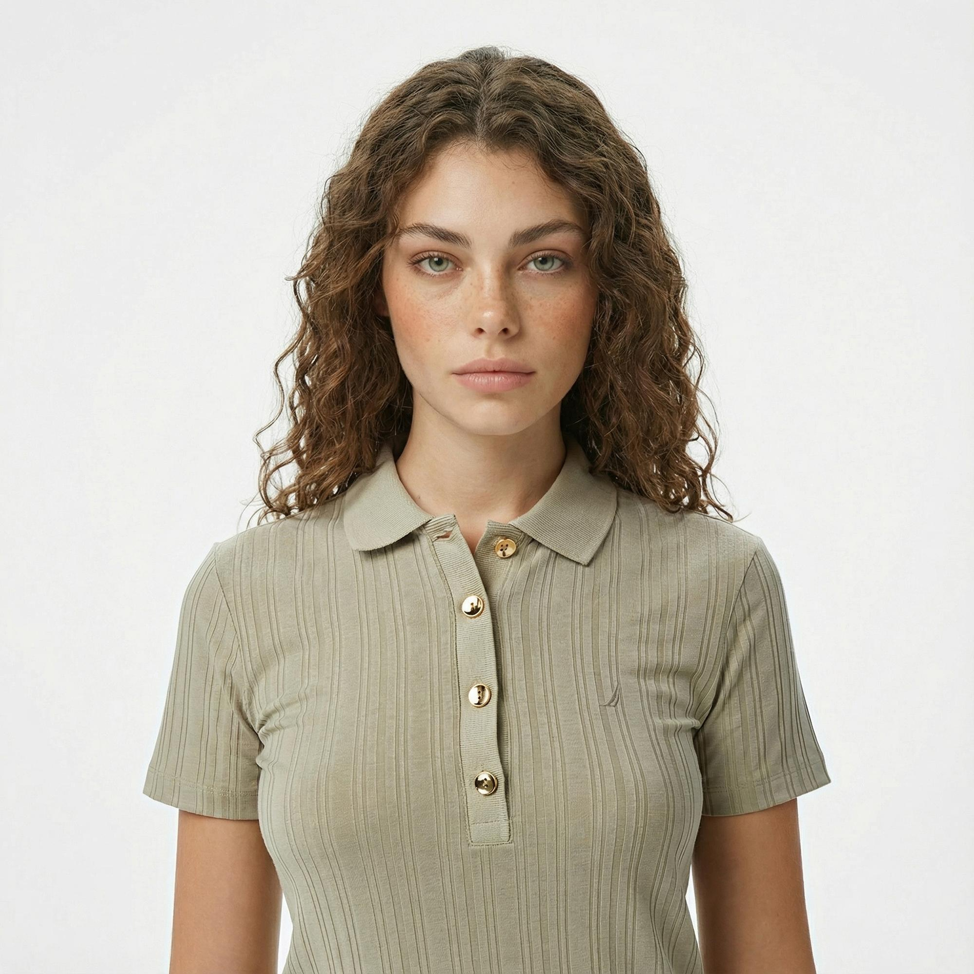 Nautica Kadın Yeşil Regular Fit Polo