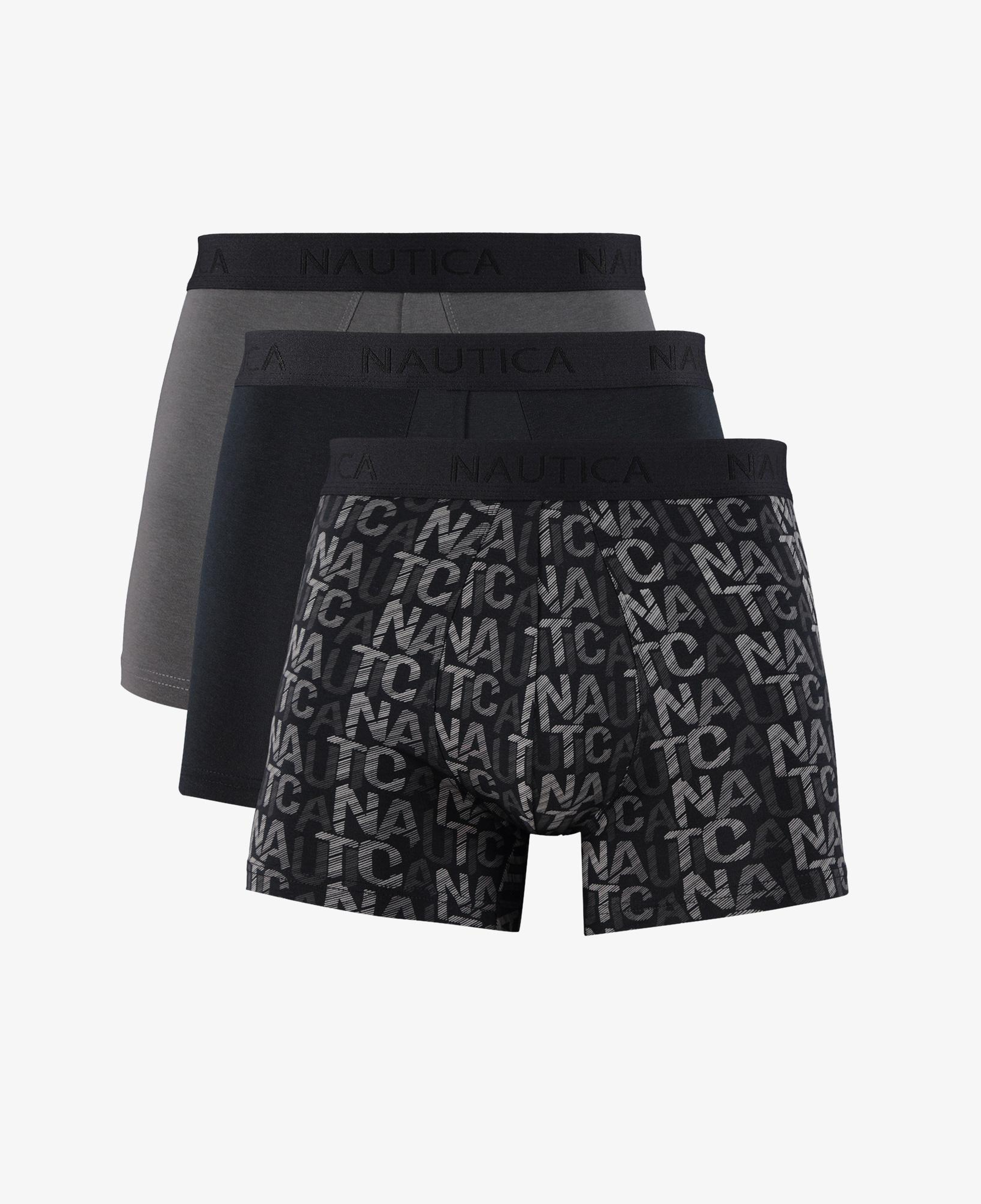 Nautica Erkek Siyah Standart Fit 3'lü Boxer