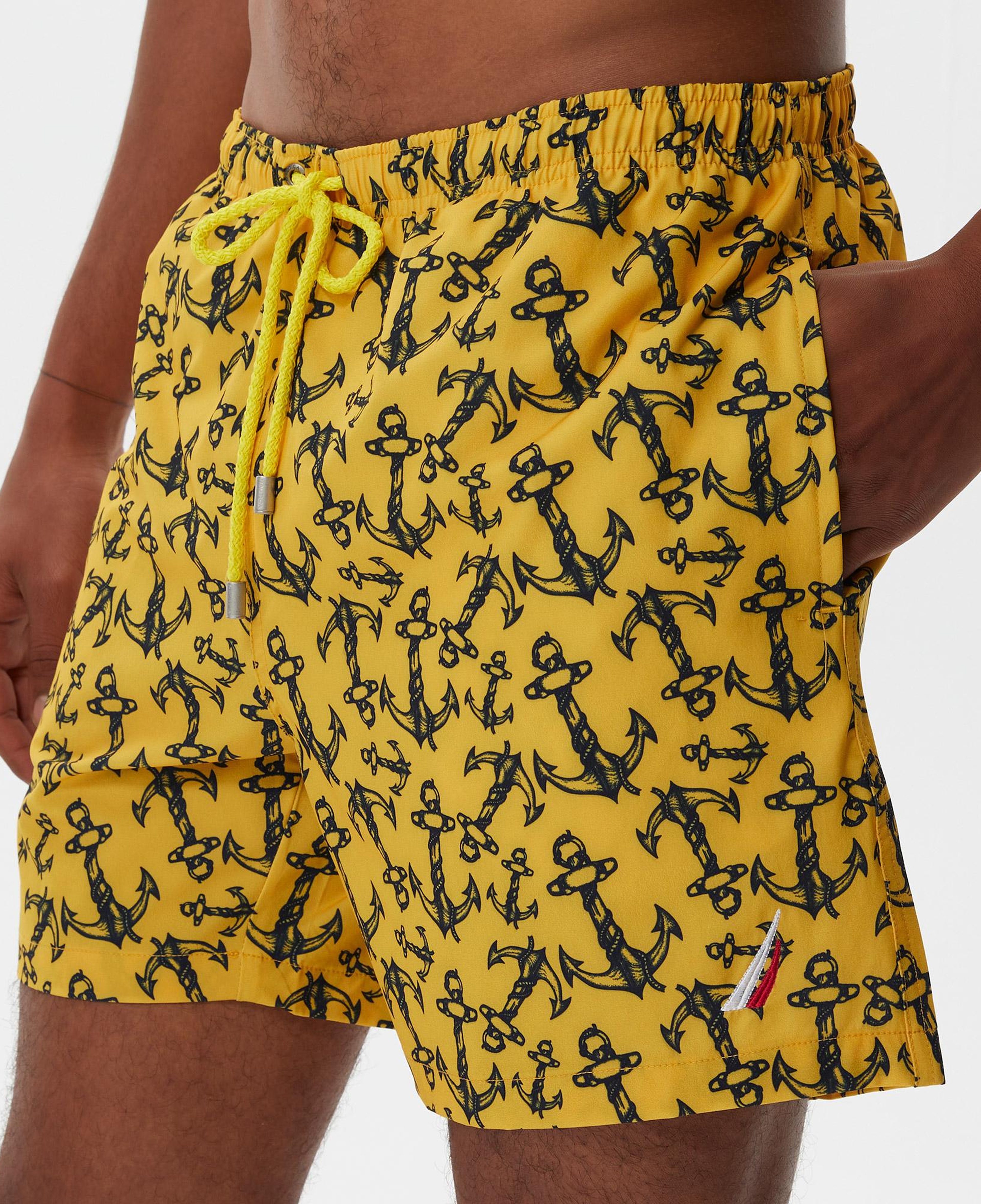 Nautica Erkek Sarı Baskılı Deniz Şortu