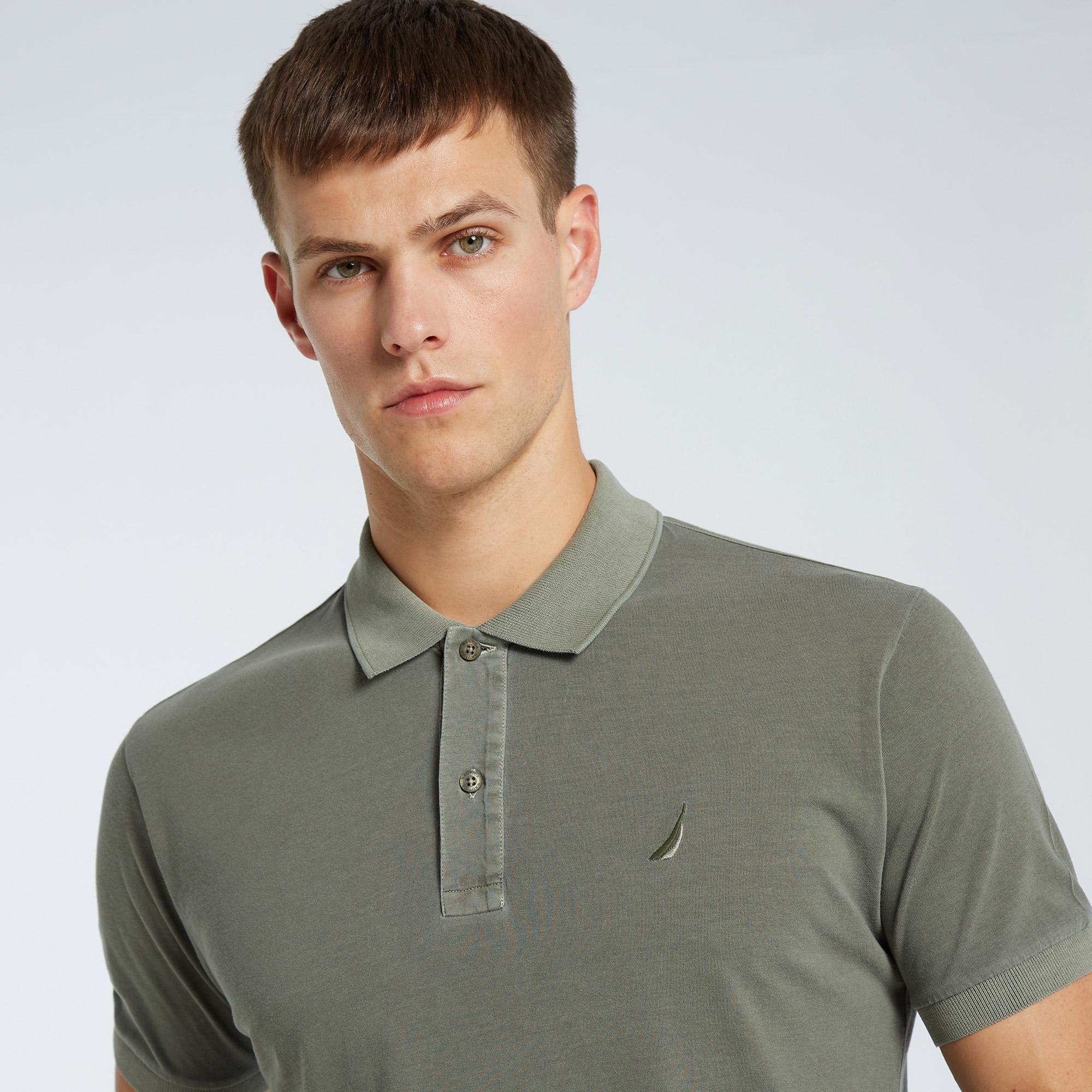 Nautica Erkek Yeşil Classic Fit Kısa Kollu Polo Yaka T-Shirt
