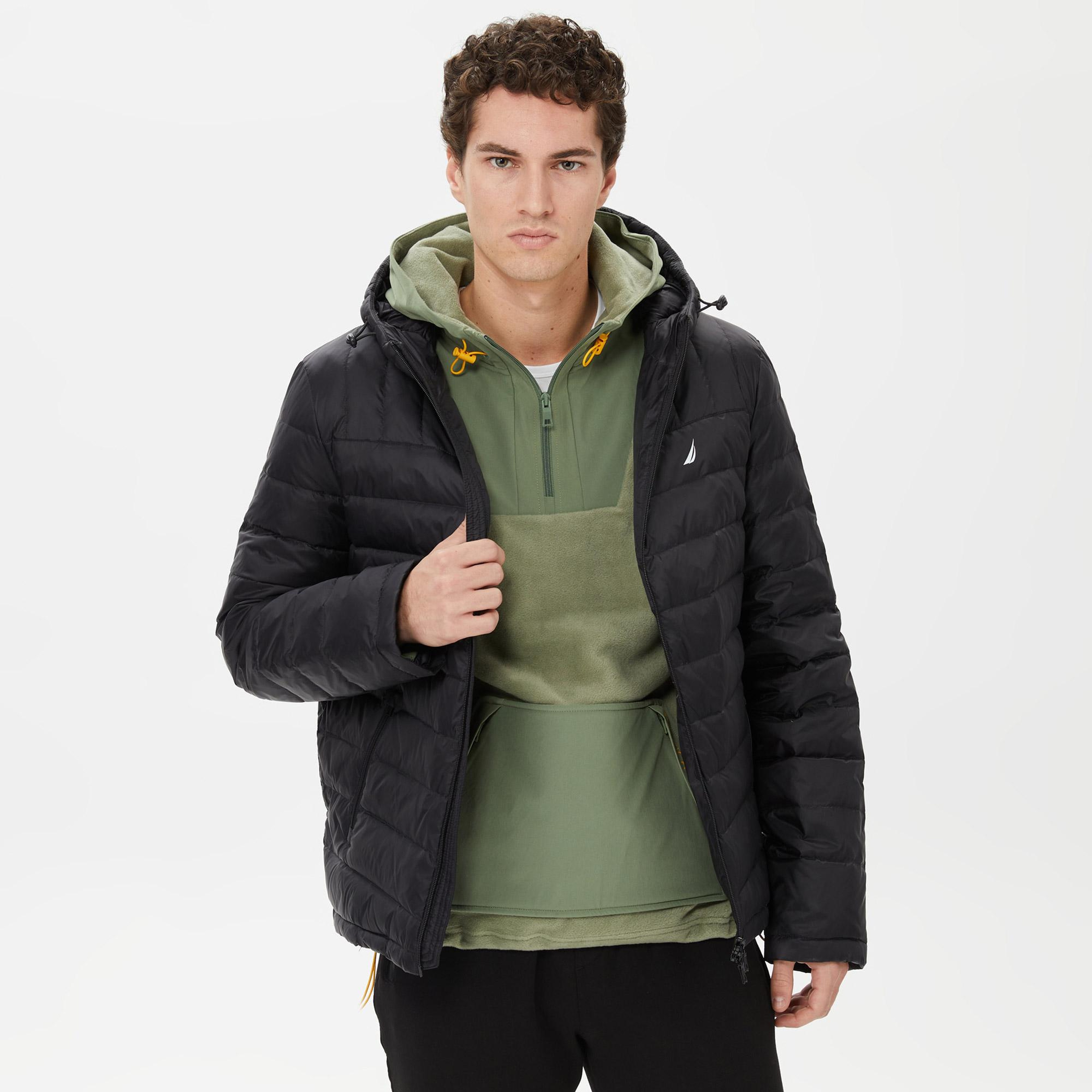 Nautica Erkek Siyah Standart Fit Mont