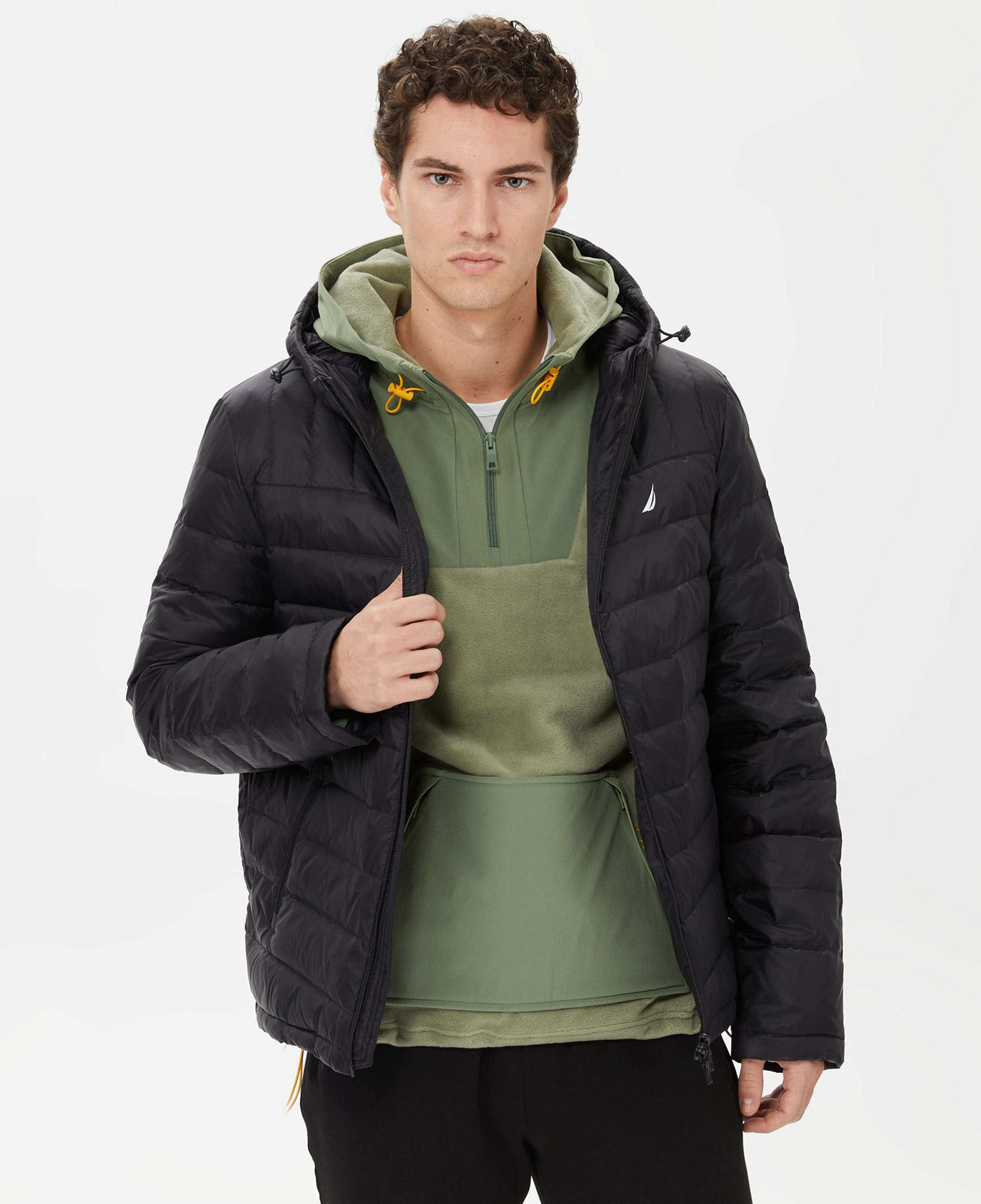 Nautica Erkek Siyah Standart Fit Mont