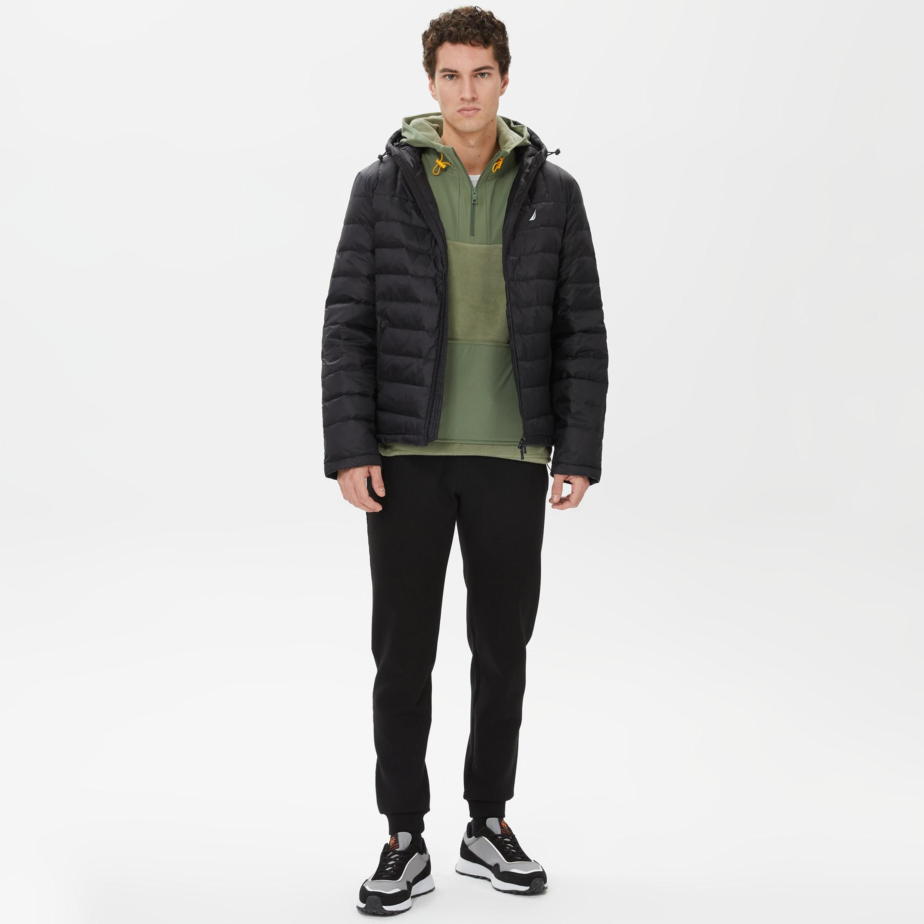 Nautica Erkek Siyah Standart Fit Mont