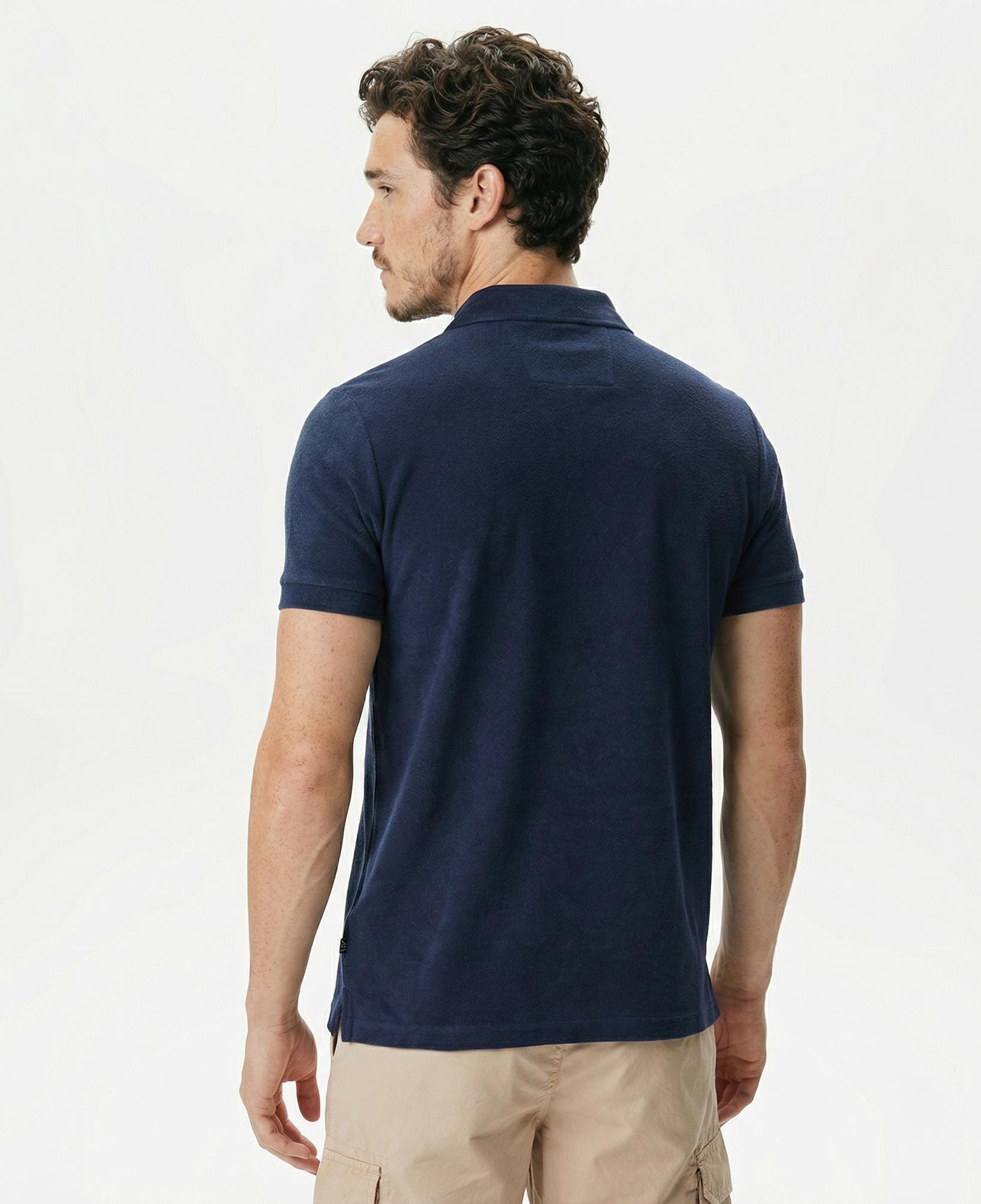 Nautica Erkek Lacivert Classic Fit Kısa Kollu Polo Yaka T-Shirt