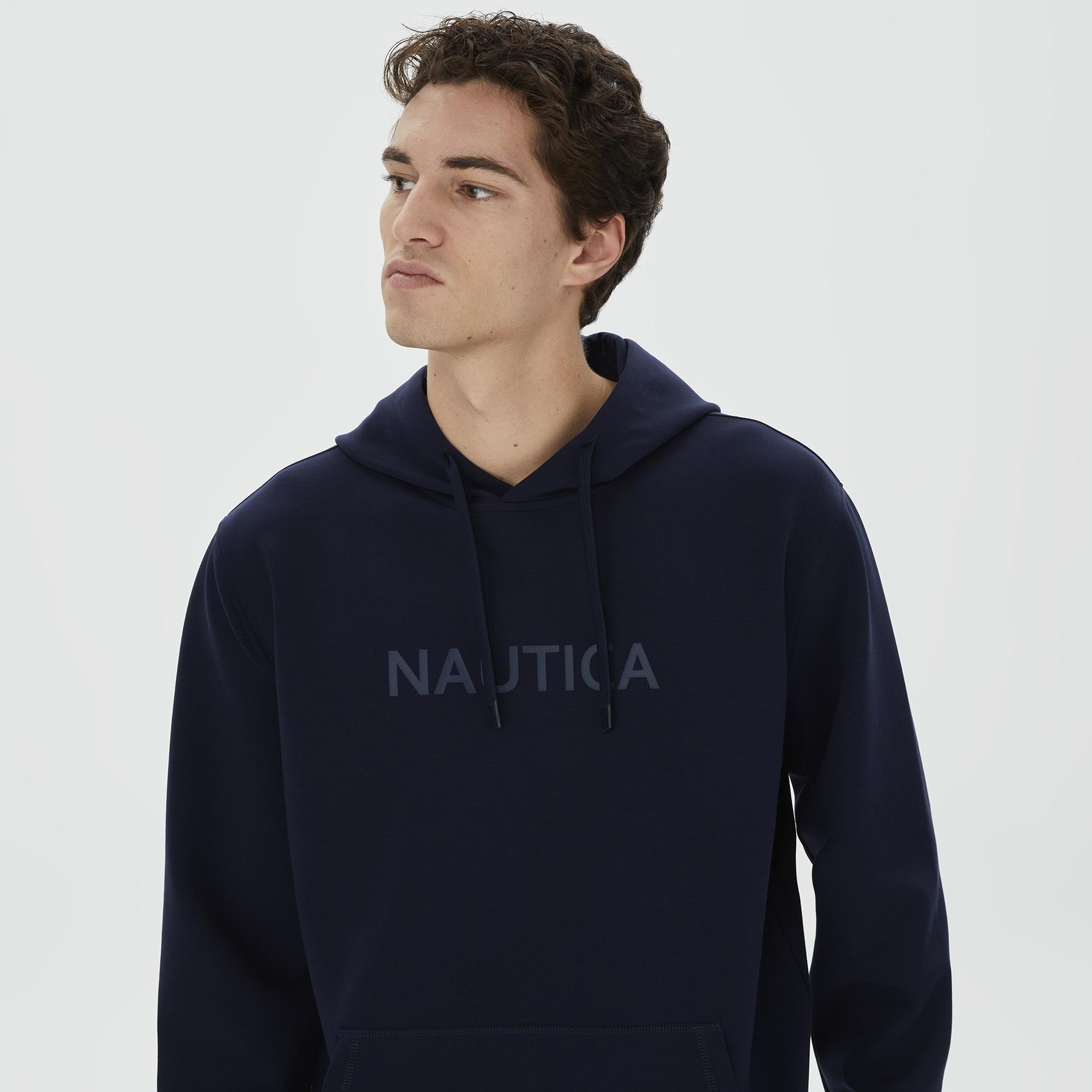 Nautica Erkek Lacivert Standart Fit Kapüşonlu Sweatshirt