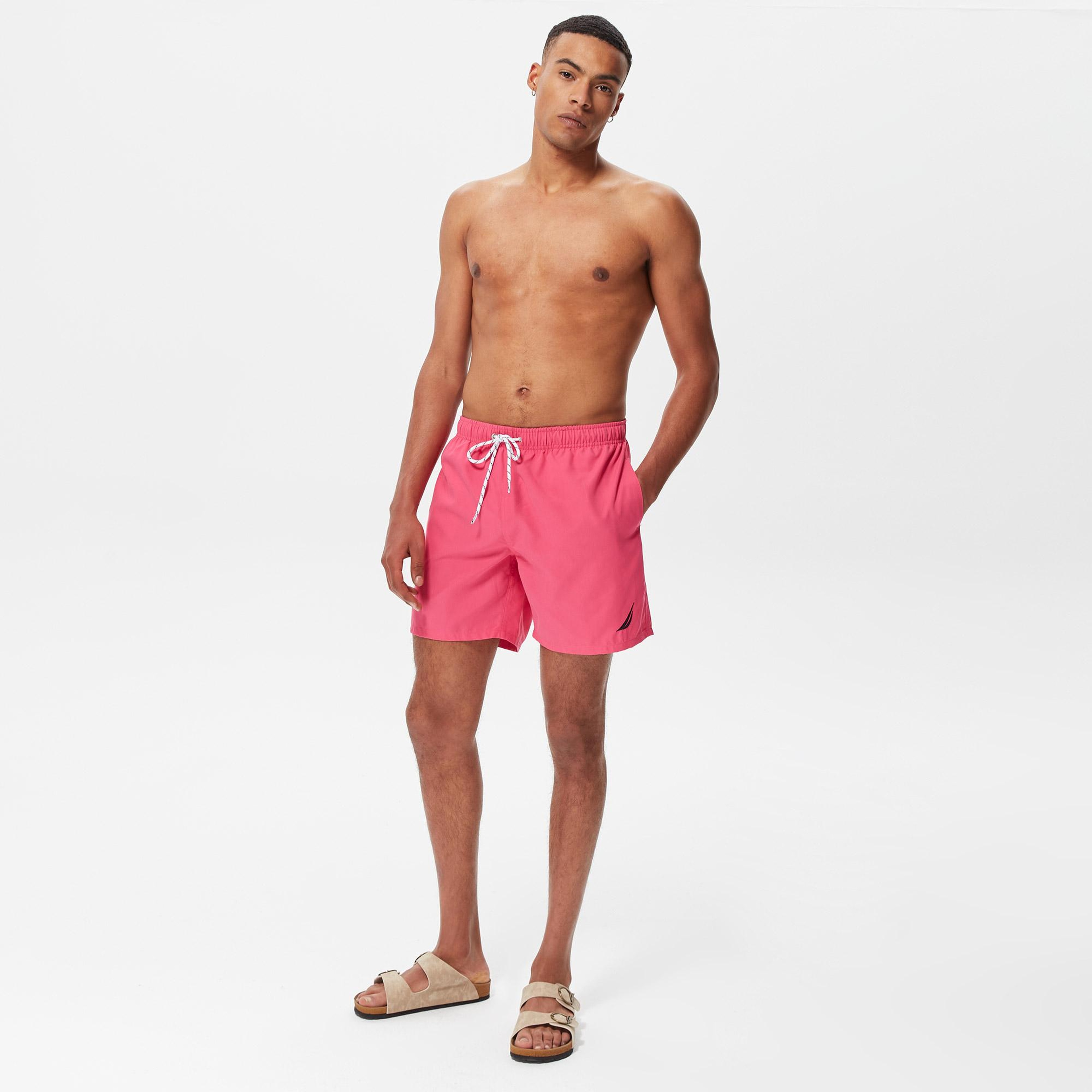 Nautica Erkek Pembe Regular Fit Deniz Şortu