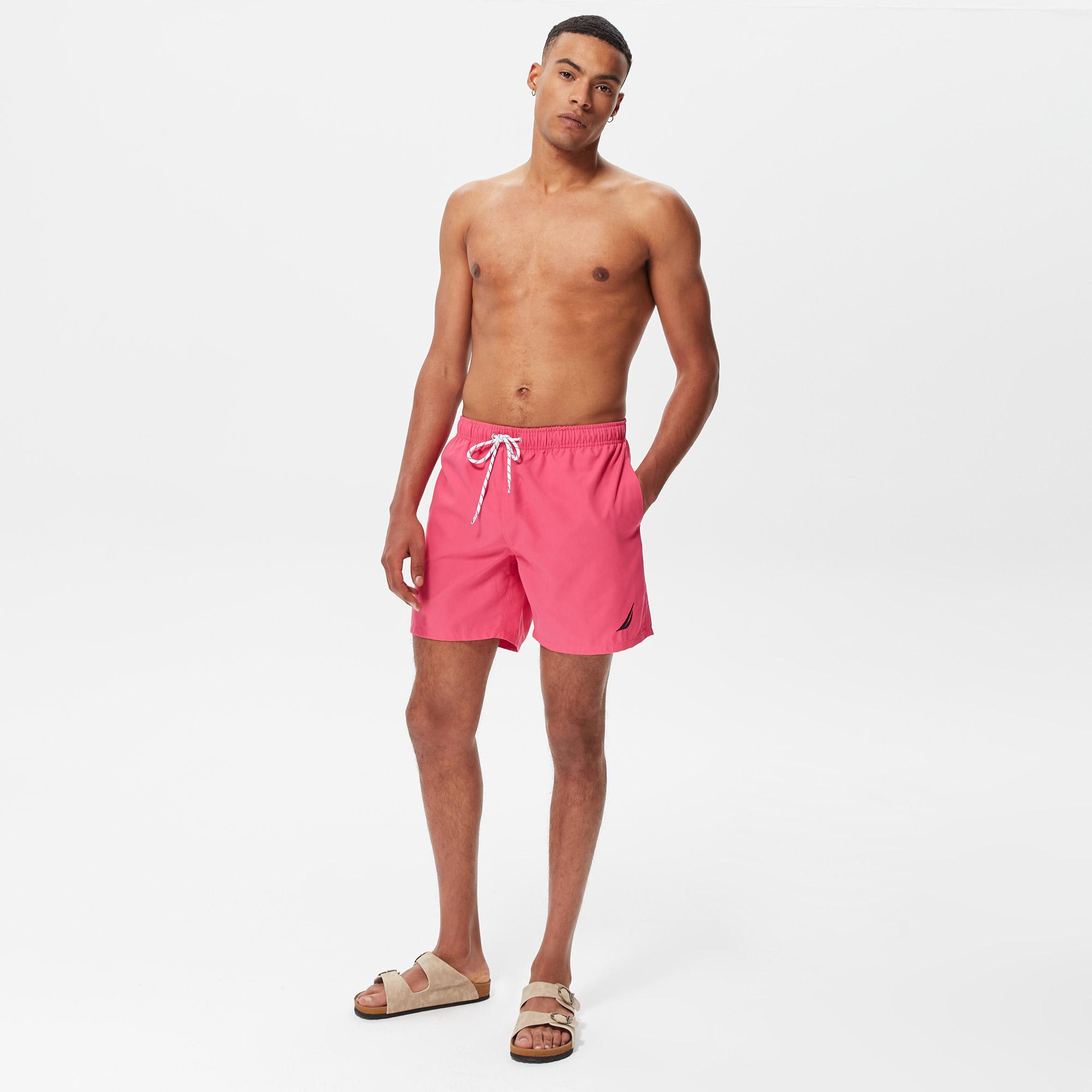 Nautica Erkek Pembe Regular Fit Deniz Şortu
