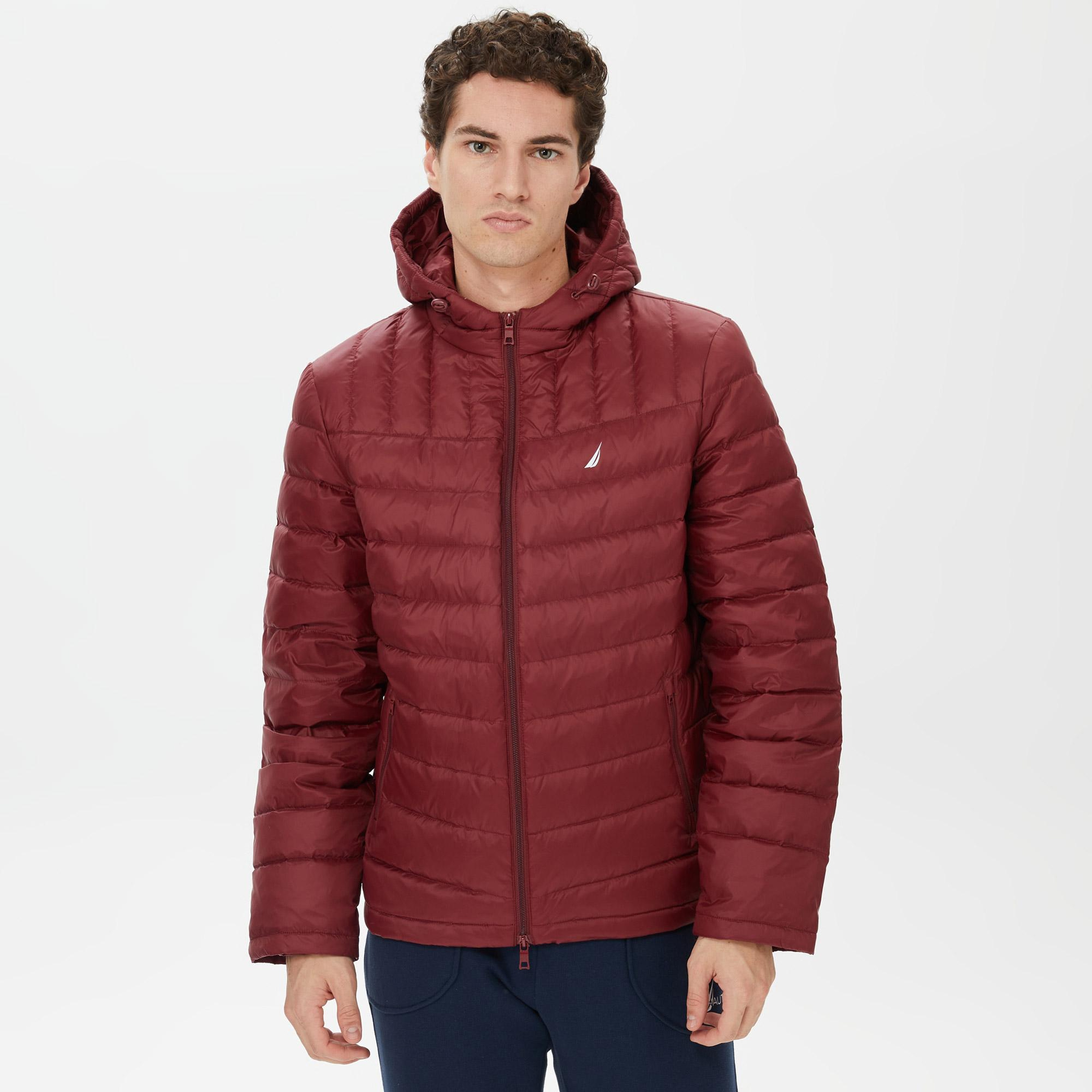 Nautica Erkek Bordo Standart Fit Mont