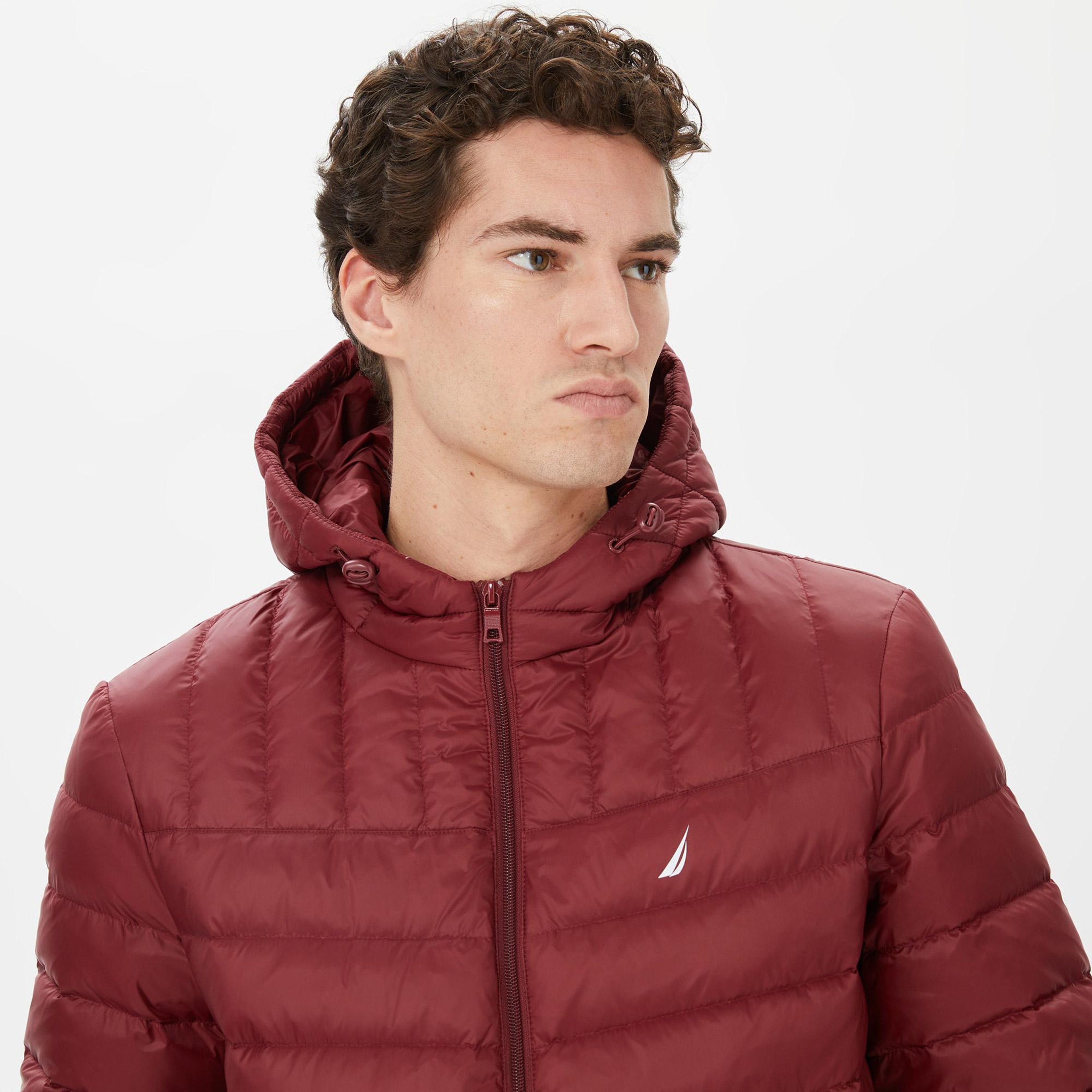 Nautica Erkek Bordo Standart Fit Mont