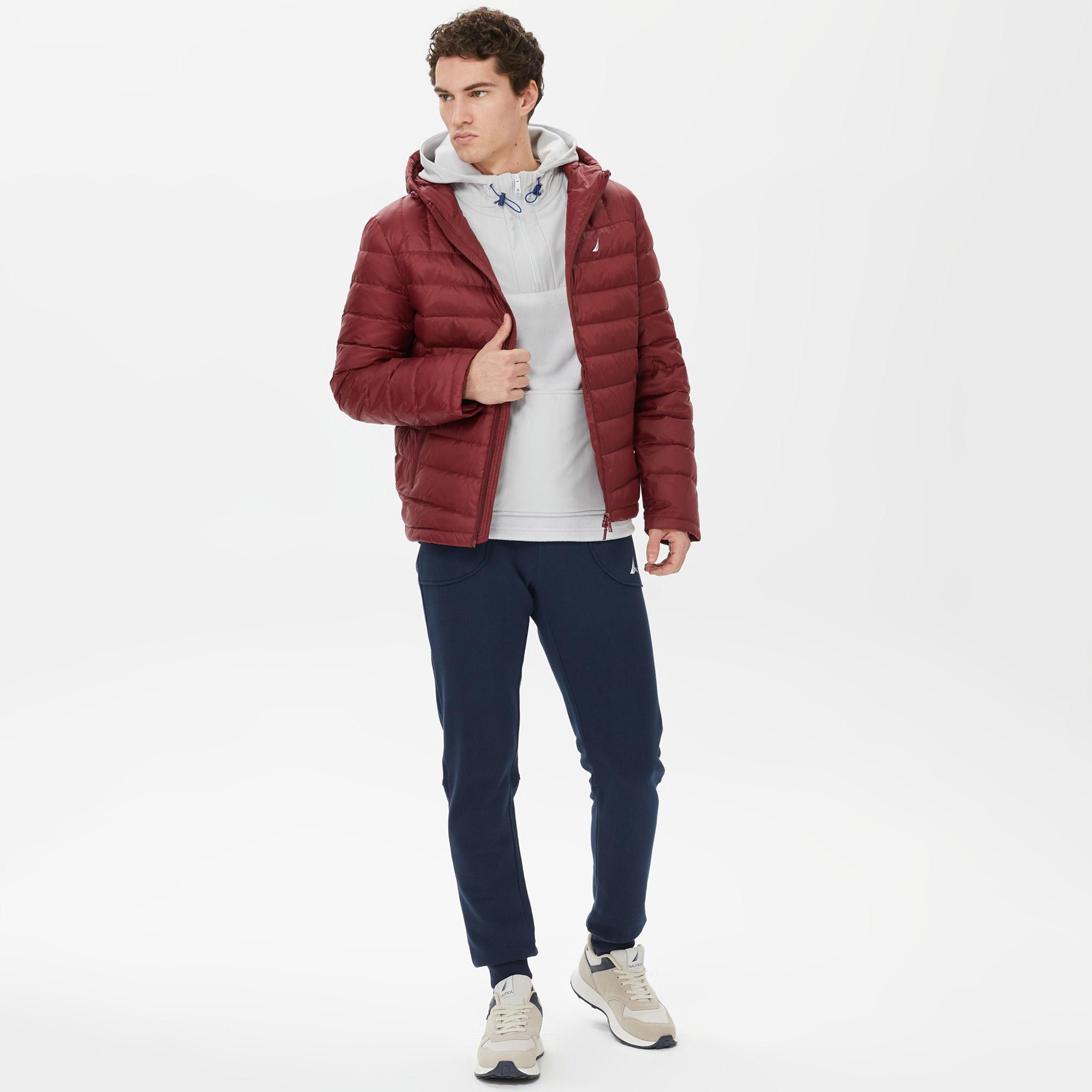 Nautica Erkek Bordo Standart Fit Mont