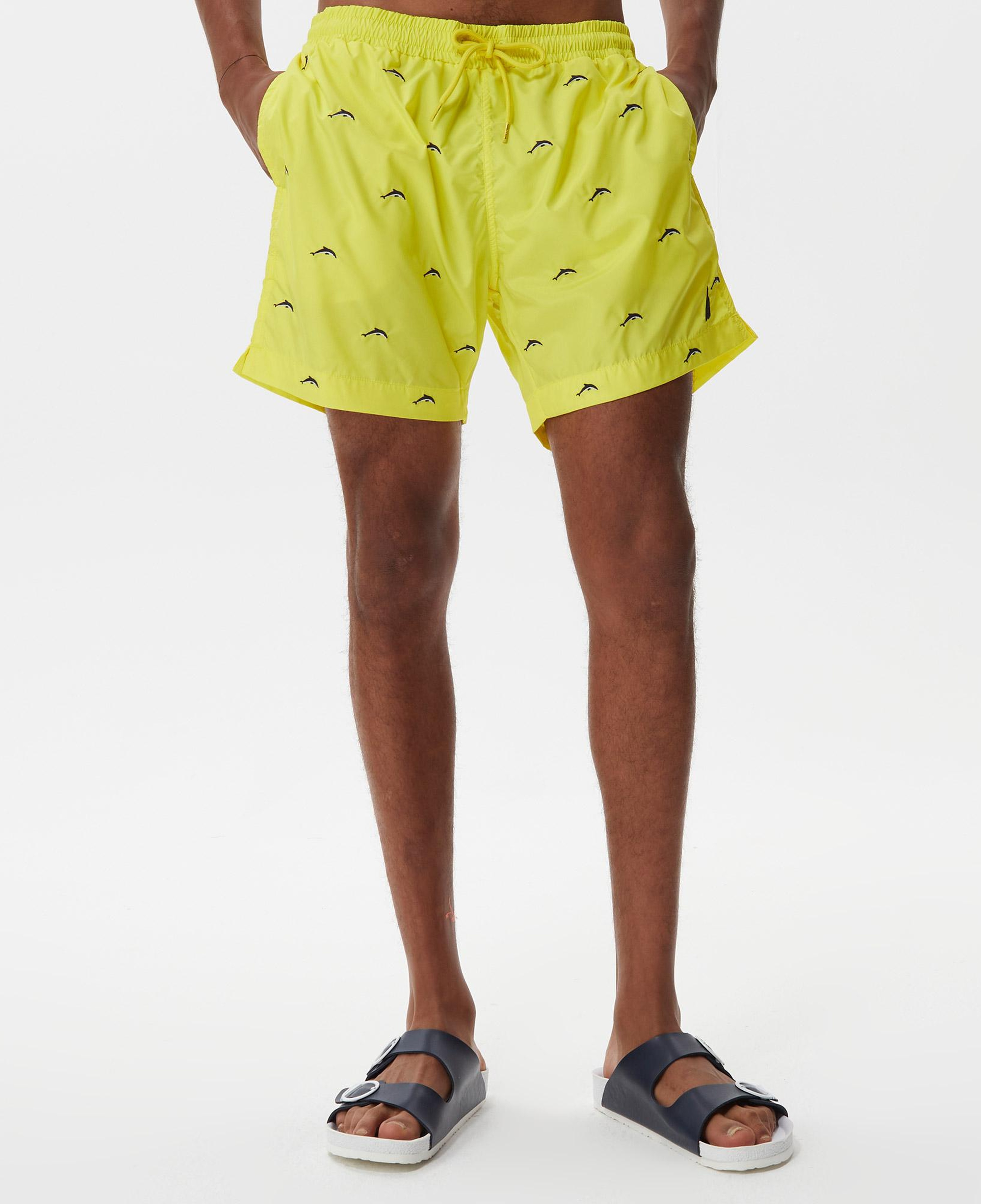 Nautica Erkek Sarı Desenli Deniz Şortu
