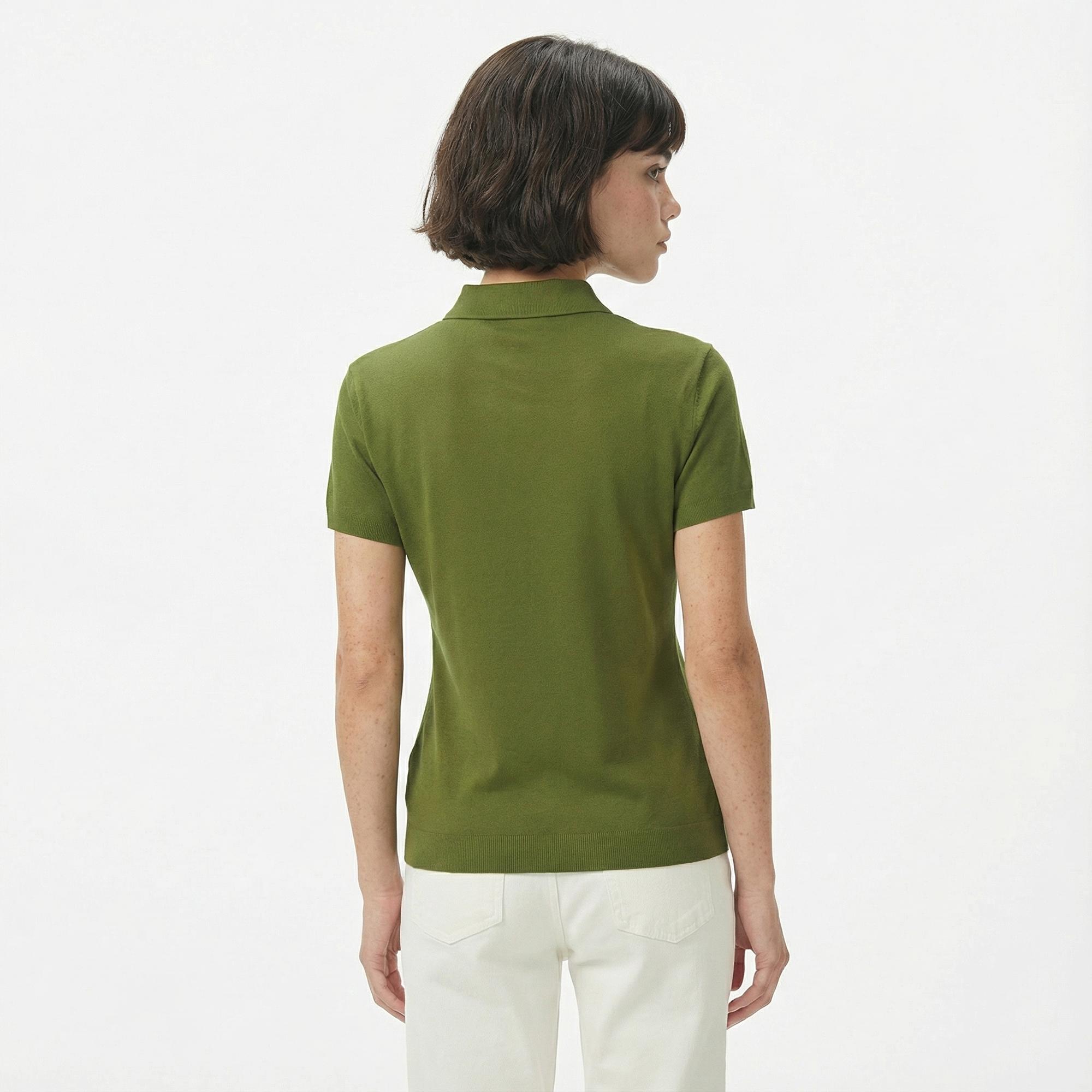 Nautica Kadın Yeşil Regular Fit Polo Yaka T-Shirt