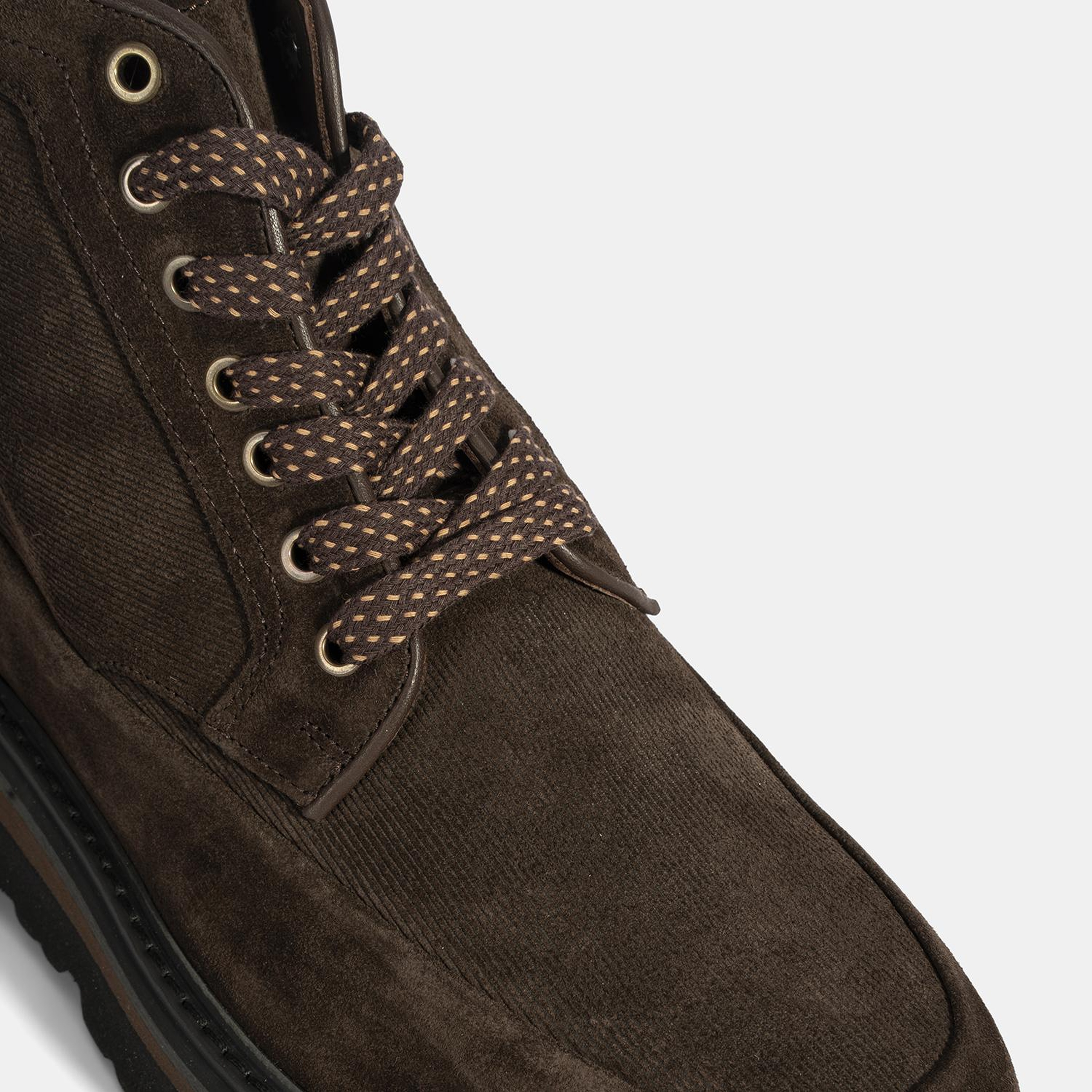 Erkek Kahve Bağcıklı Süet Bot