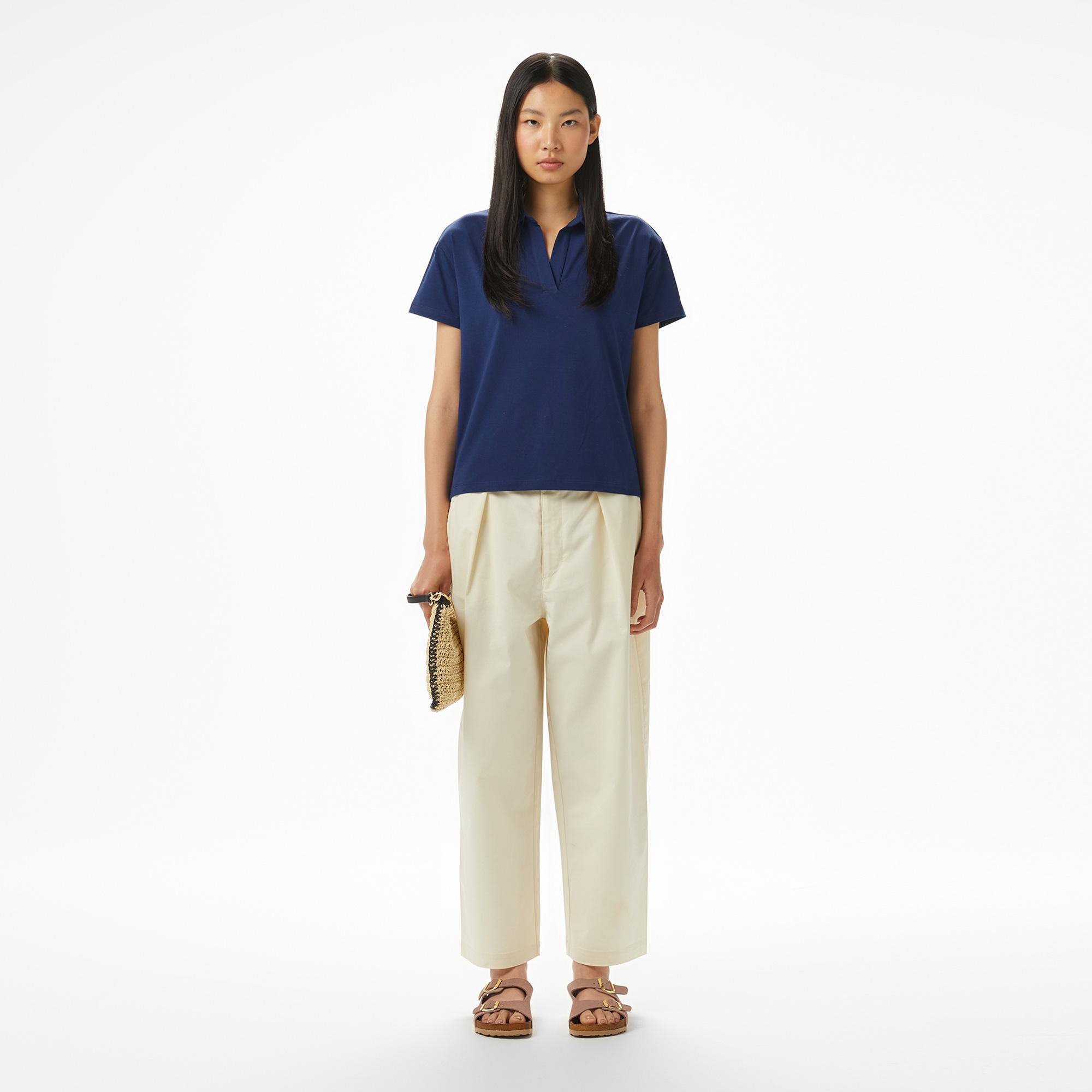 Nautica Kadın Lacivert Regular Fit Polo Yaka T-Shirt