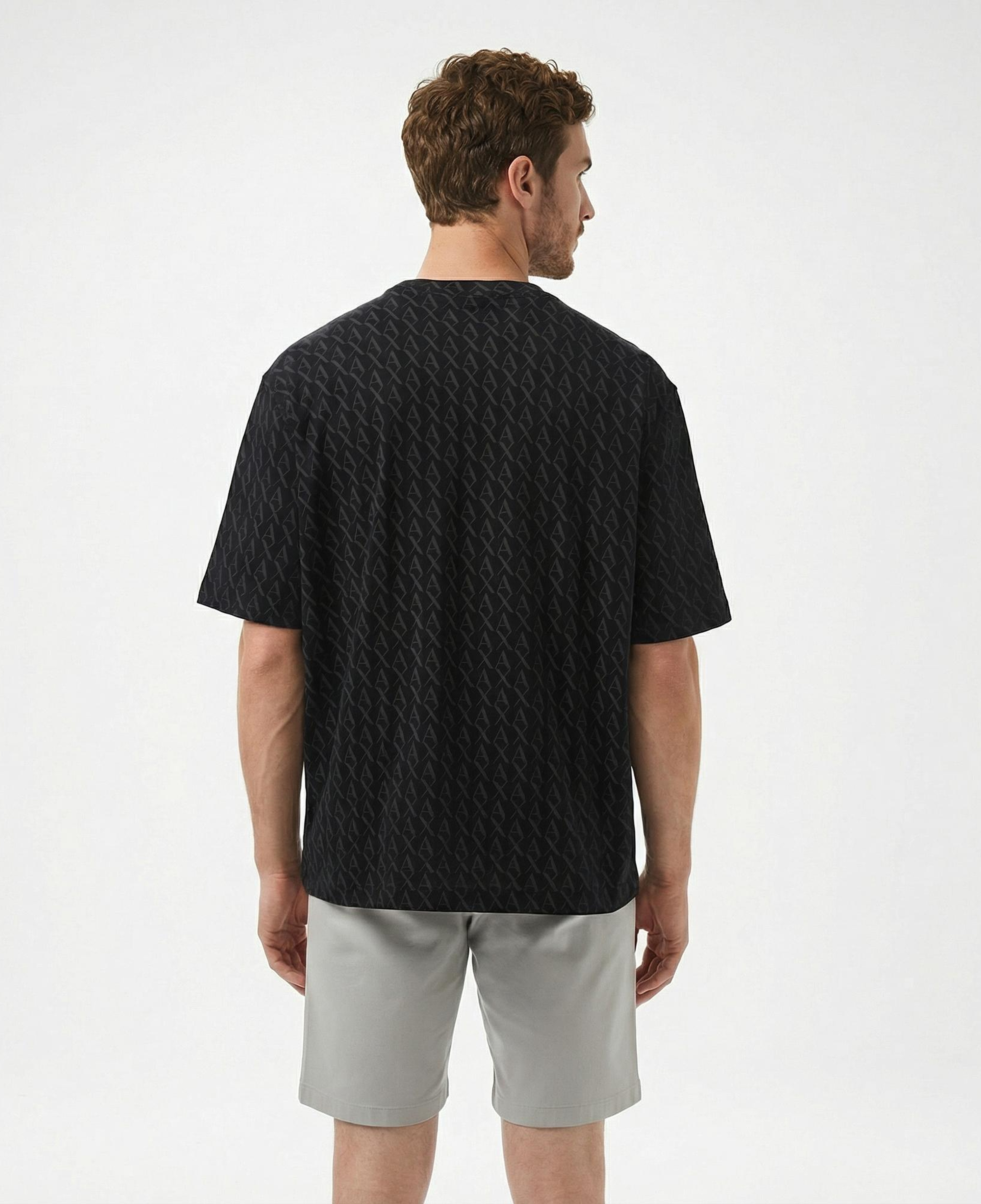 Armani Exchange Erkek Siyah Bisiklet Yaka T-Shirt