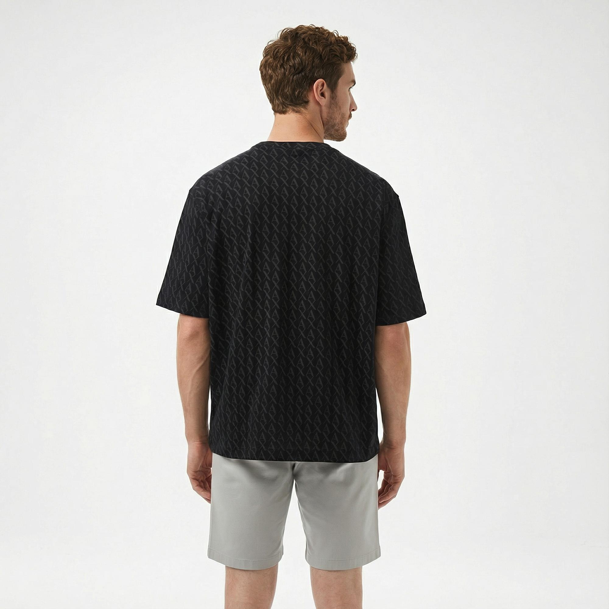 Armani Exchange Erkek Siyah Bisiklet Yaka T-Shirt