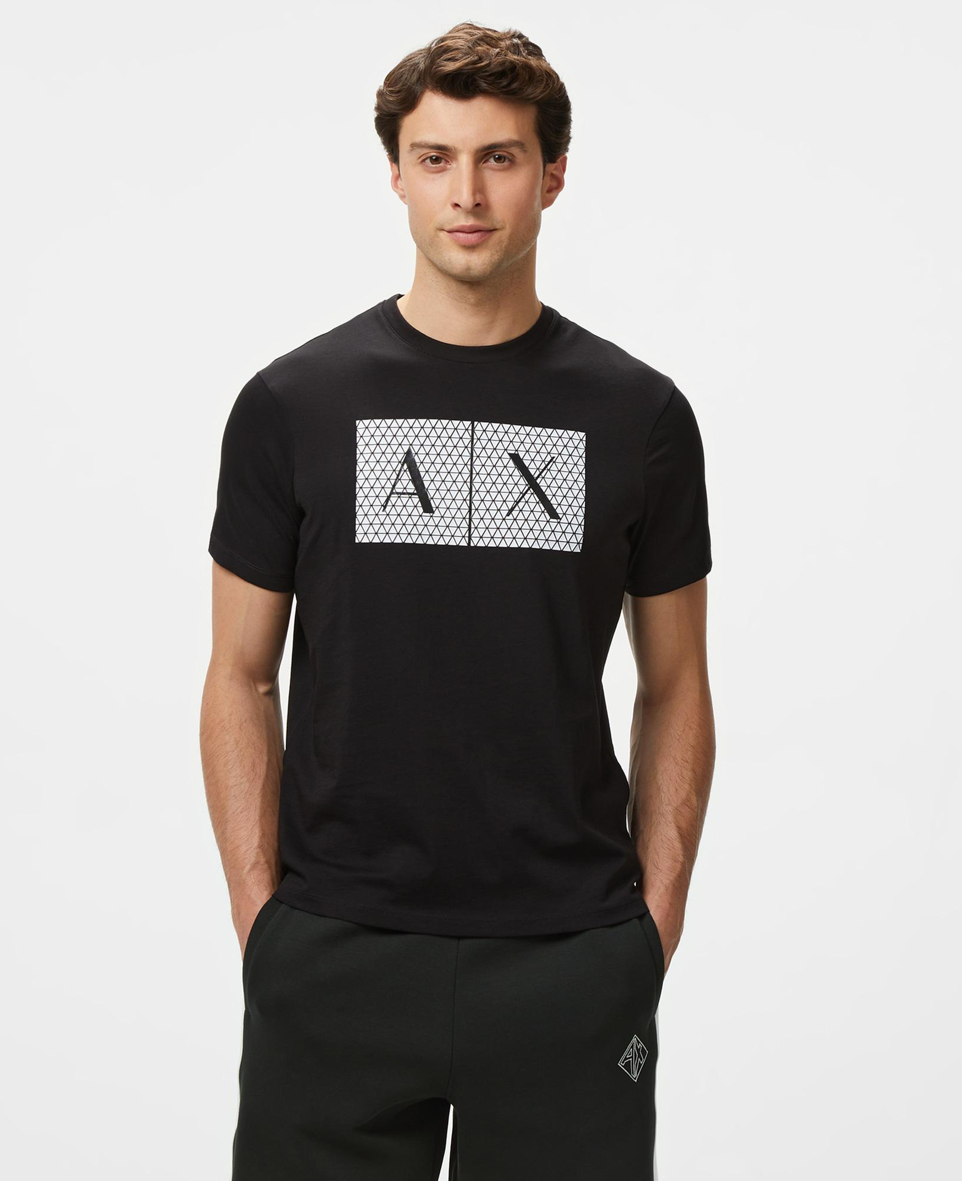 Armani Exchange Erkek Siyah Bisiklet Yaka T-Shirt