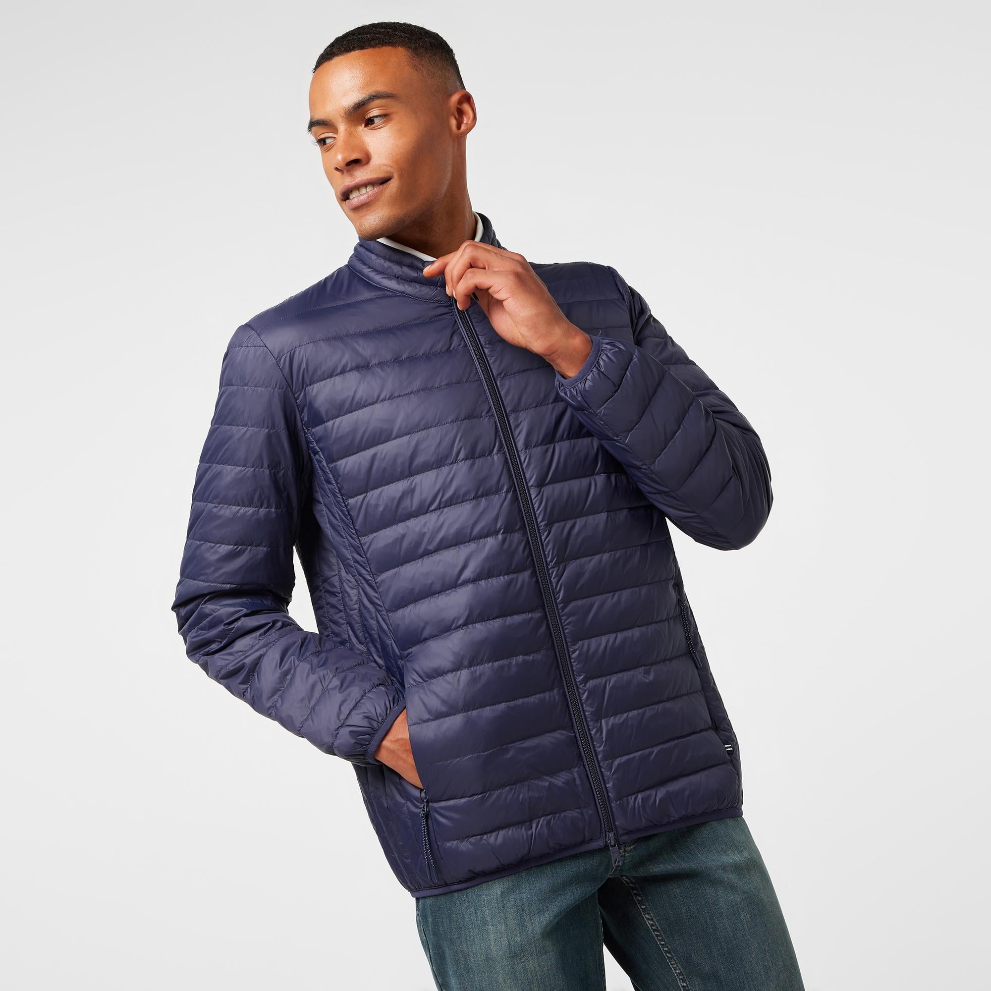 Nautica Erkek Lacivert Su Kaydırma Özellikli Kaz Tüyü Mont