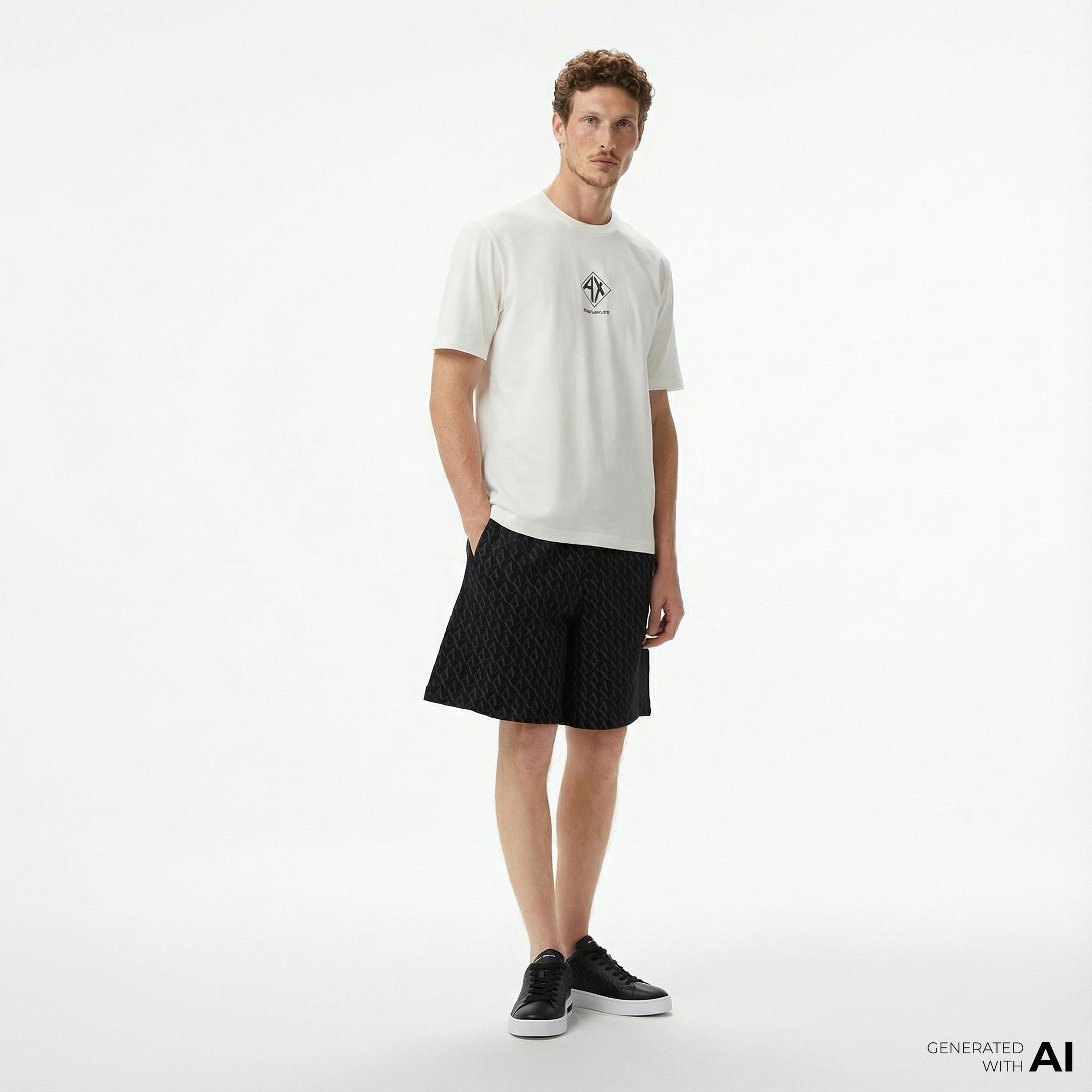 Armani Exchange Erkek Siyah Bermuda Şort