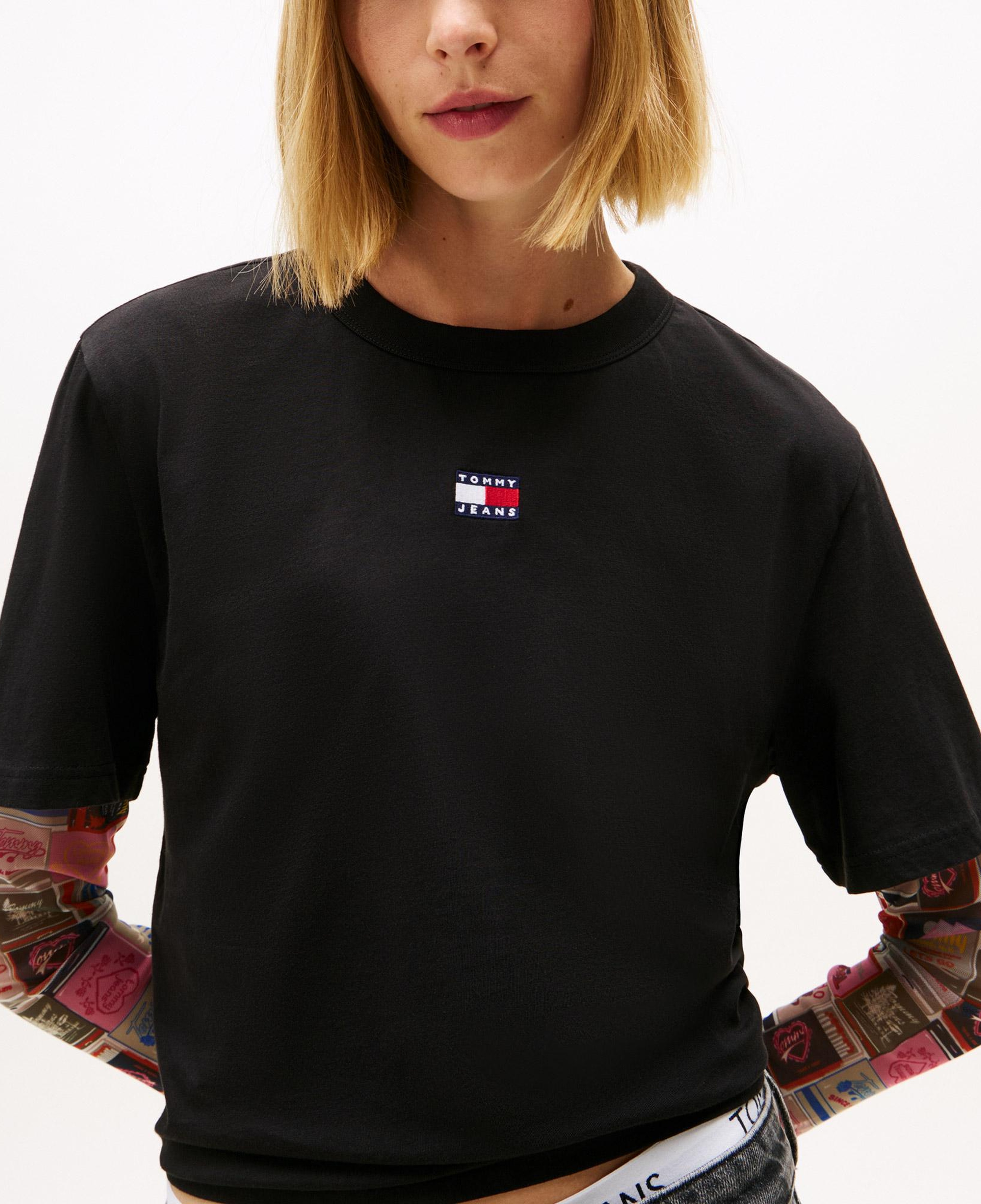 Tommy Hilfiger Badge Kadın Siyah T-Shirt