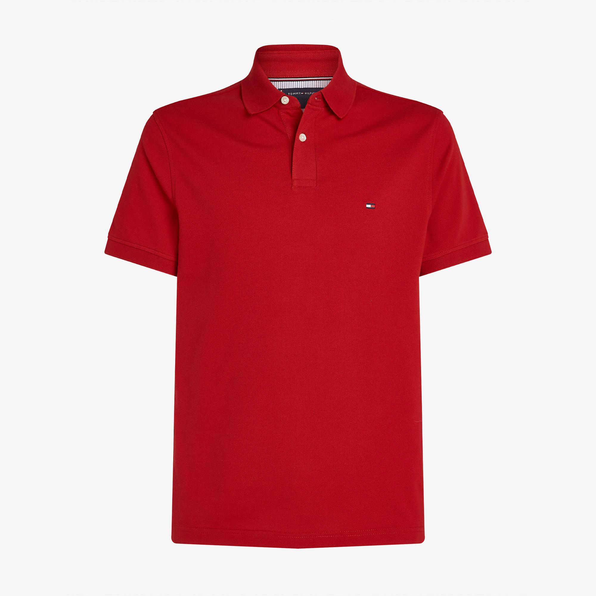Tommy Hilfiger Nos Erkek Kırmızı Polo Yaka T-Shirt