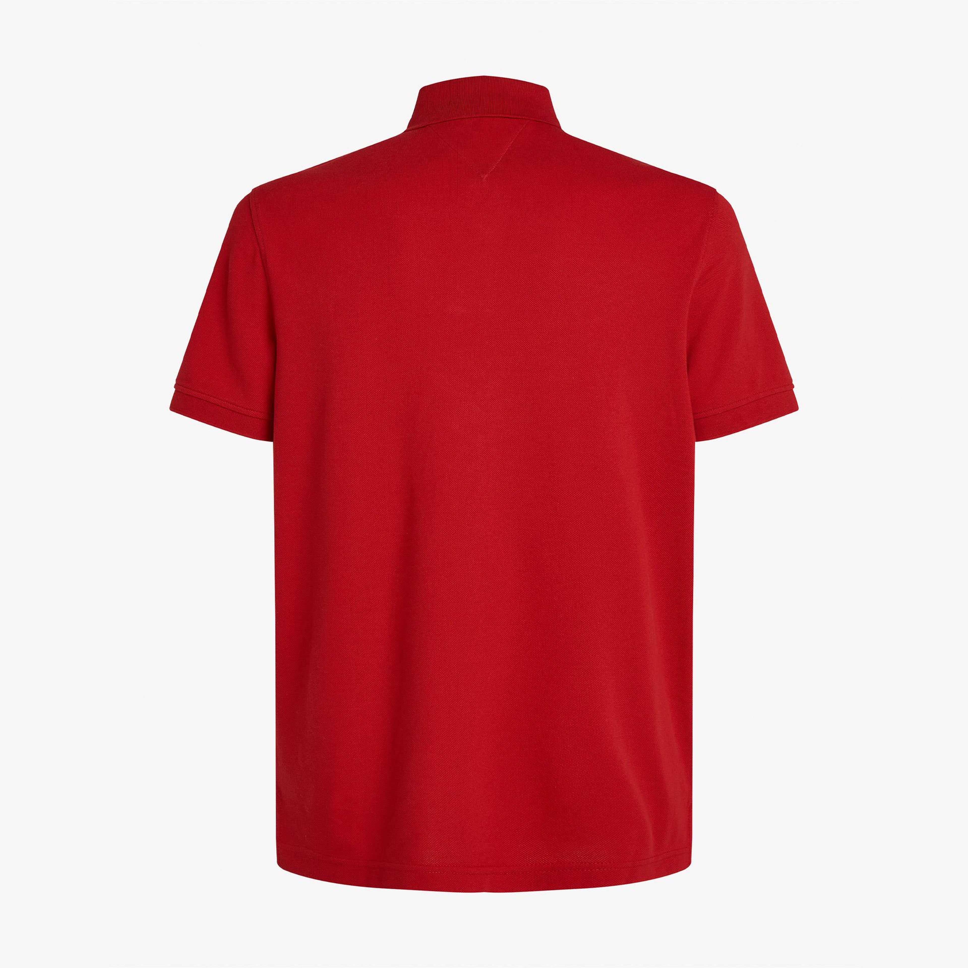 Tommy Hilfiger Nos Erkek Kırmızı Polo Yaka T-Shirt