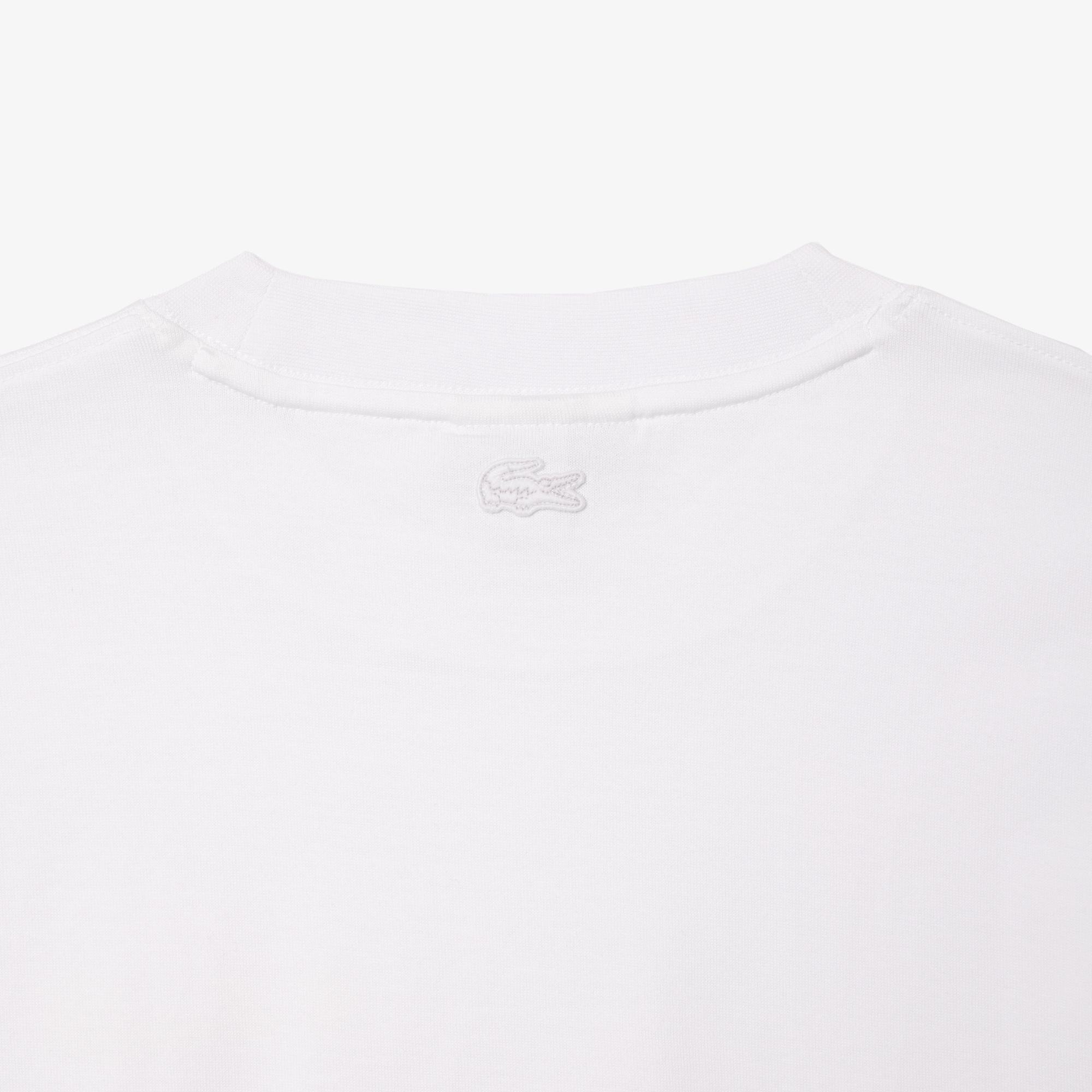 Lacoste Erkek Oversize Fit Bisiklet Yaka Beyaz T-Shirt