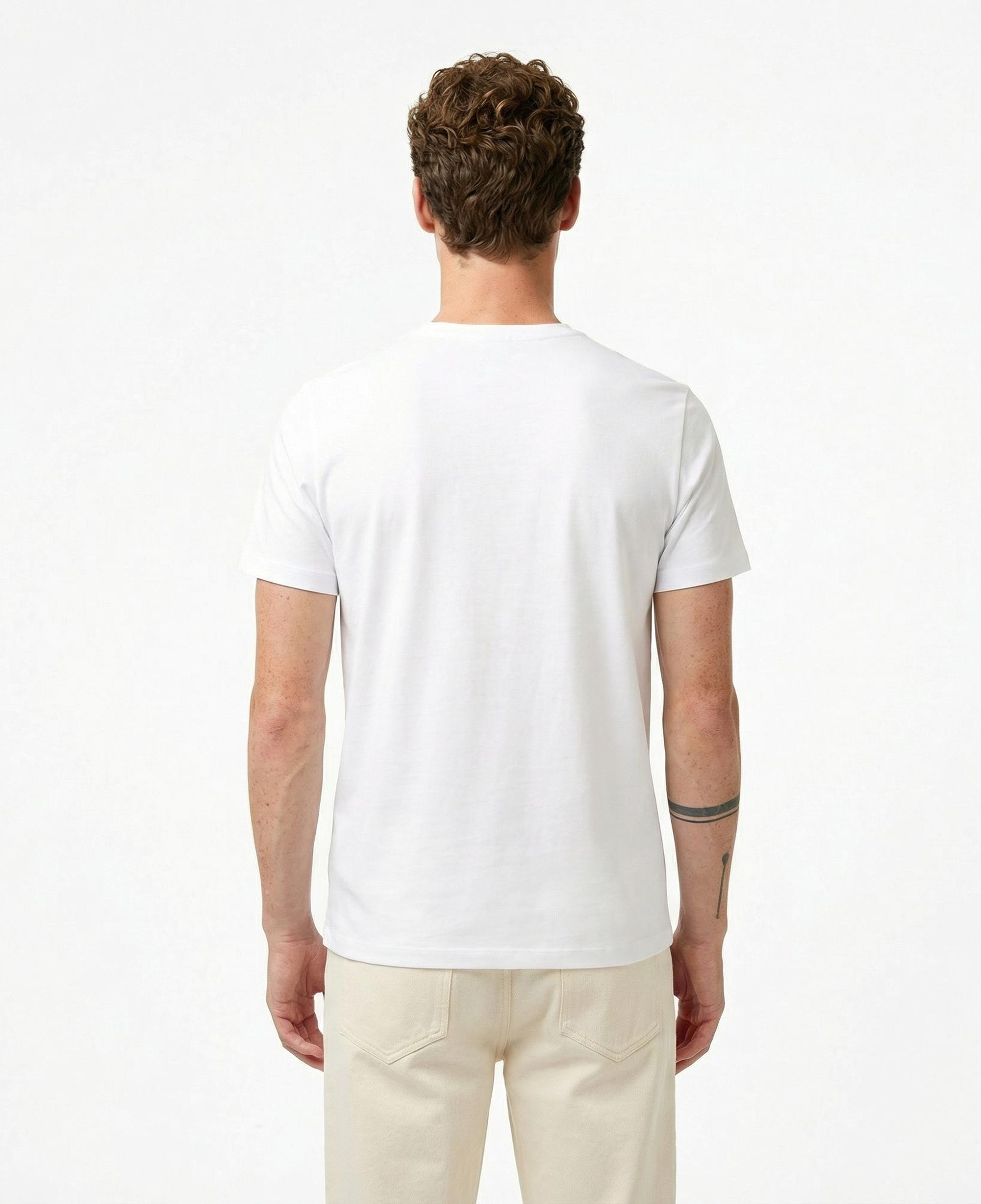 Tommy Hilfiger Elevated Essentials Erkek Beyaz T-Shirt