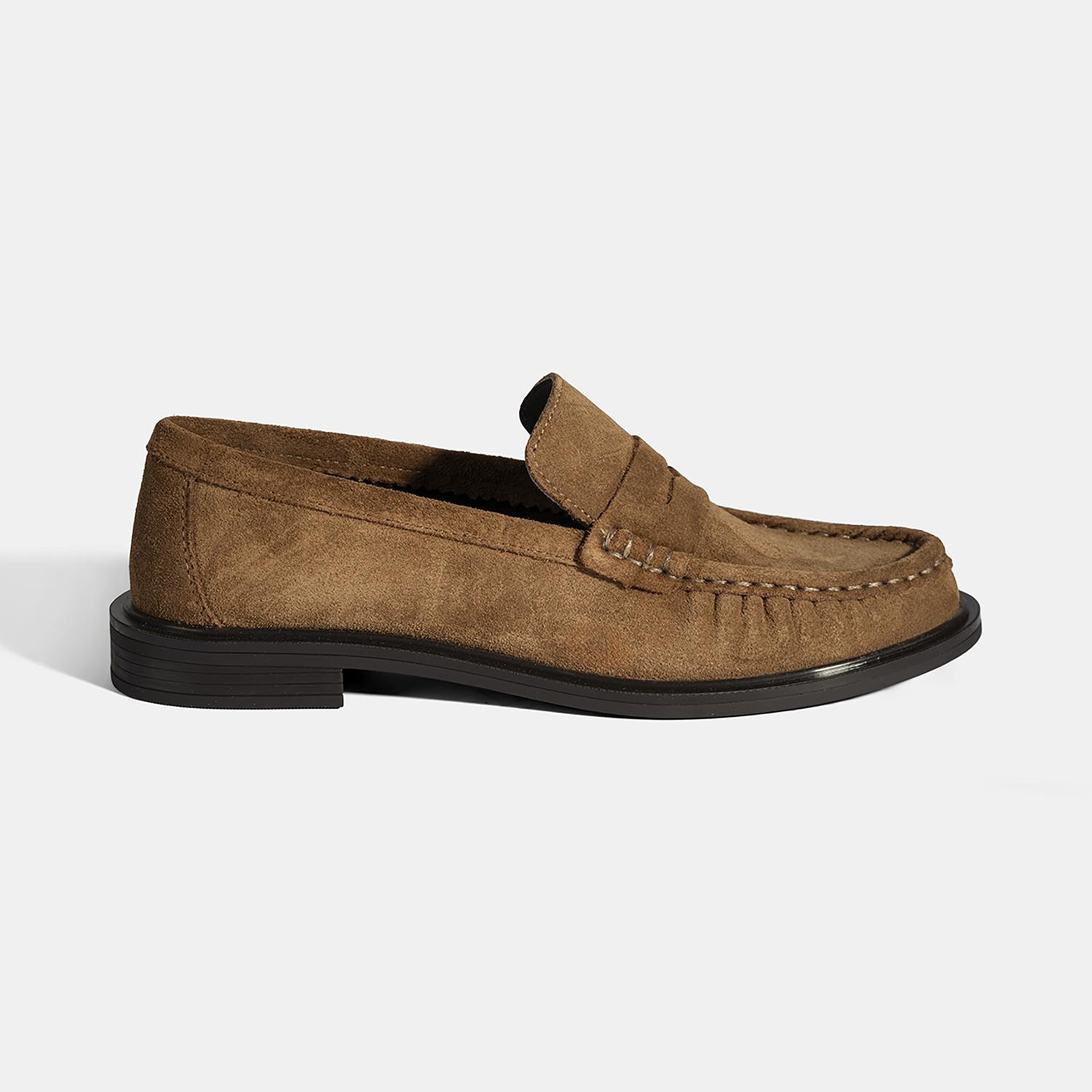 Kadın Taba Süet Deri Loafer