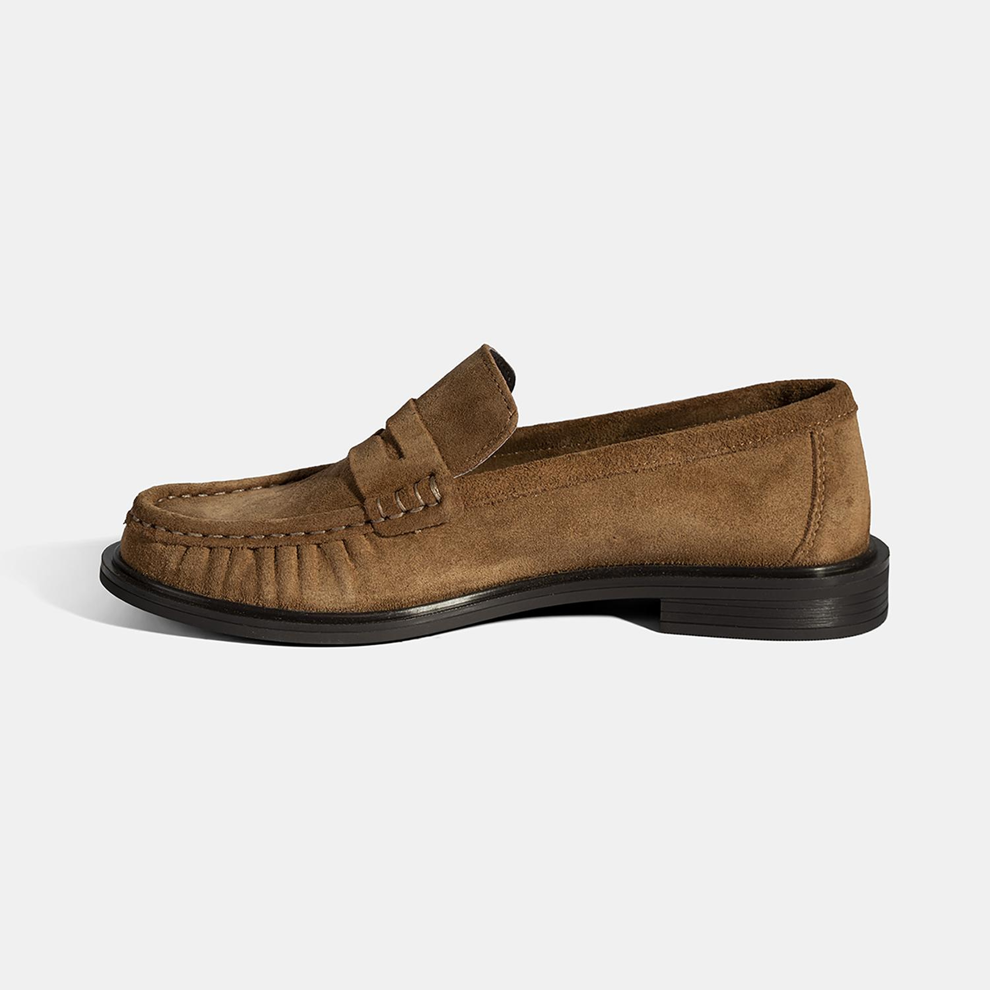 Kadın Taba Süet Deri Loafer