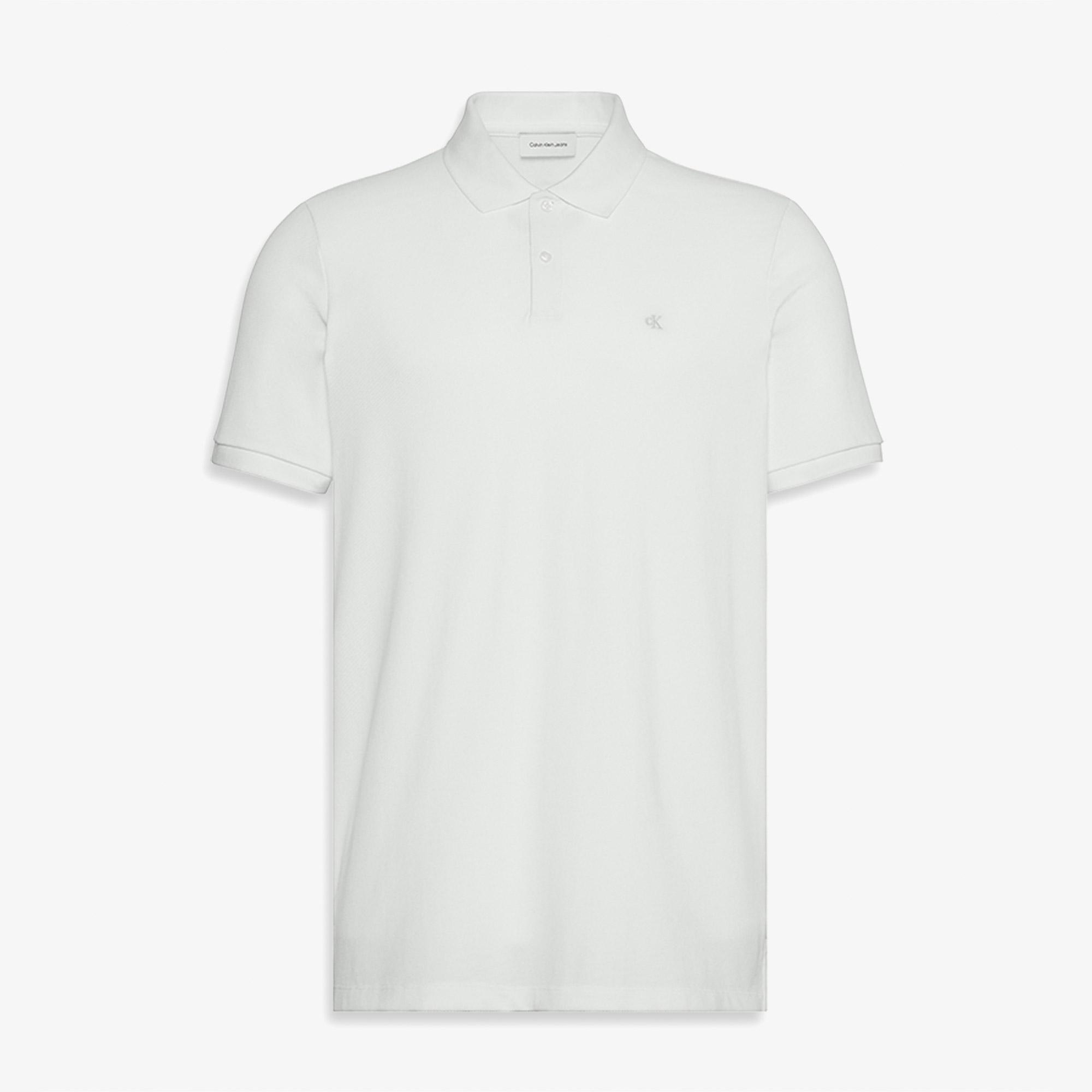 Calvin Klein Casual Pique Classic Erkek Beyaz Polo