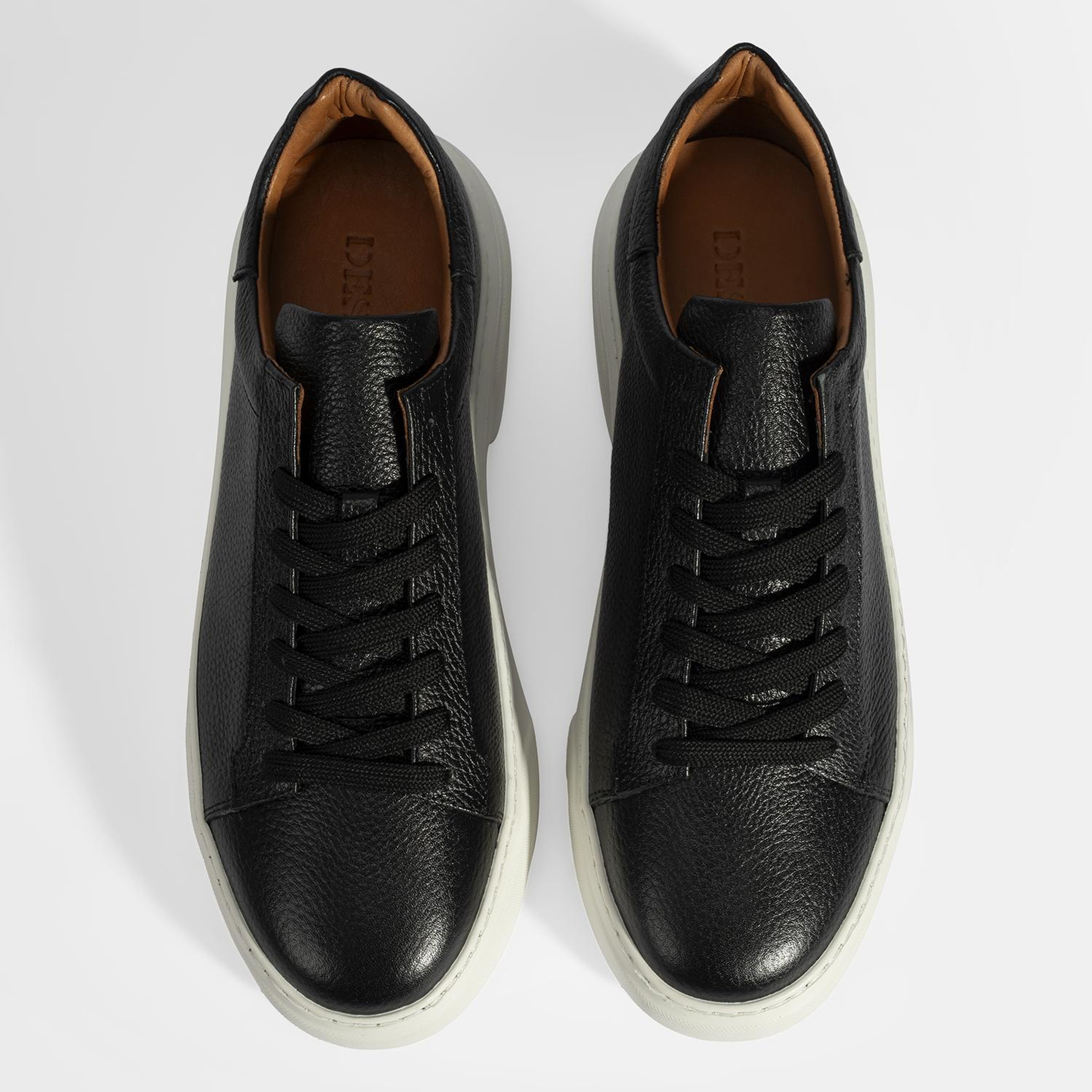 Erkek Siyah Bağcıklı Deri Günlük Ayakkabı