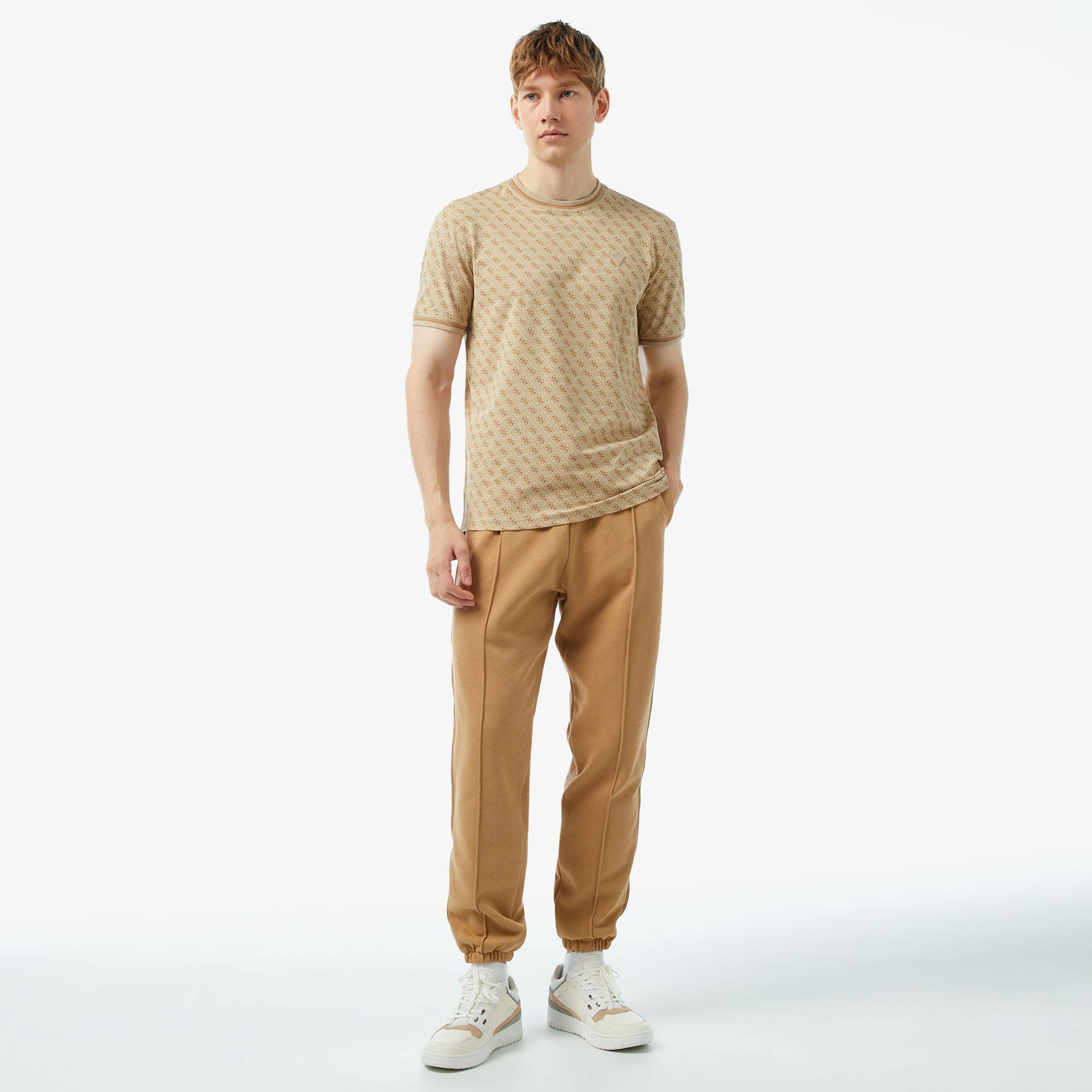 Guess Marshall Erkek Bej T-Shirt