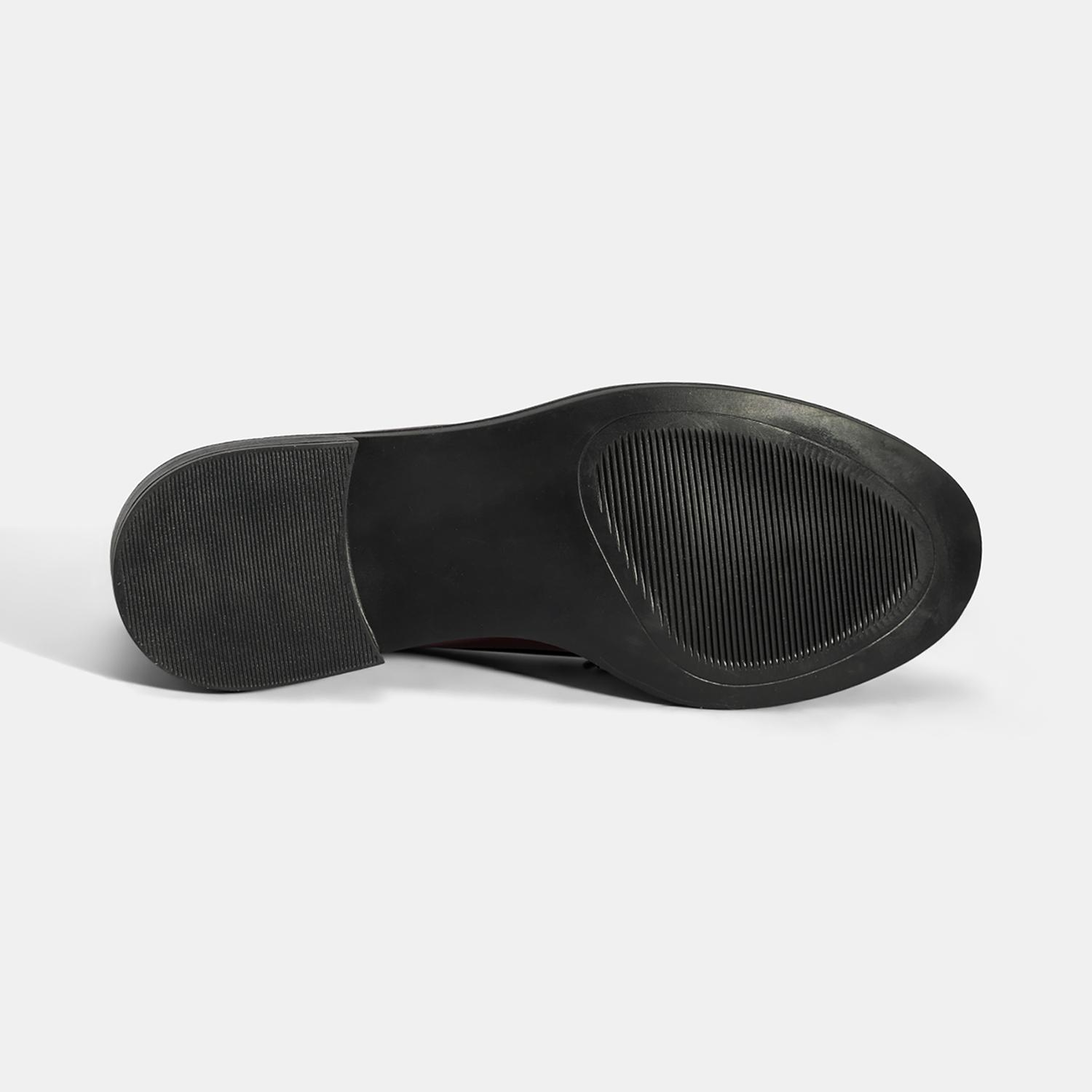 Kadın Bordo Metal Aksesuarlı Loafer