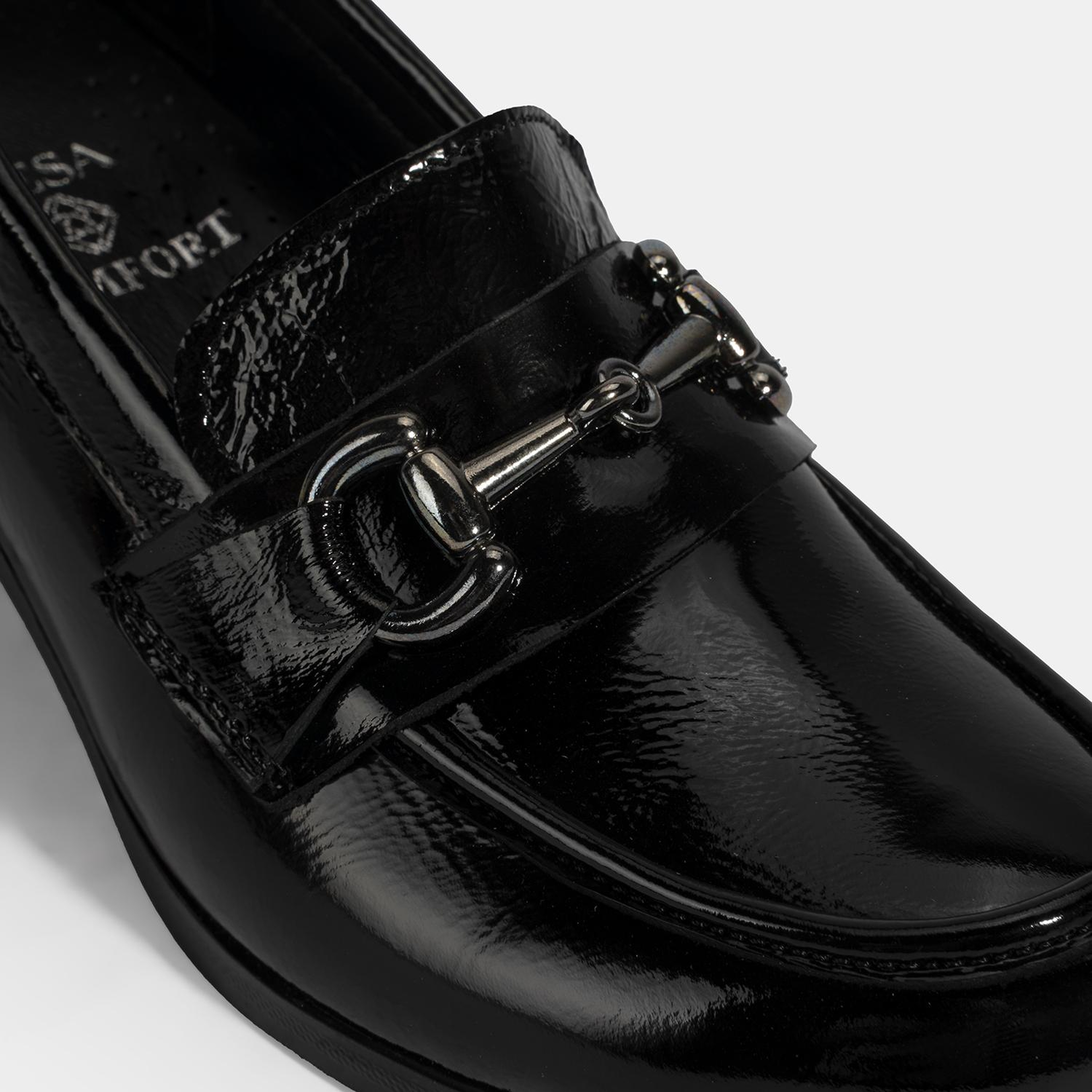 Kadın Siyah DesaComfort Topuklu Rugan Ayakkabı