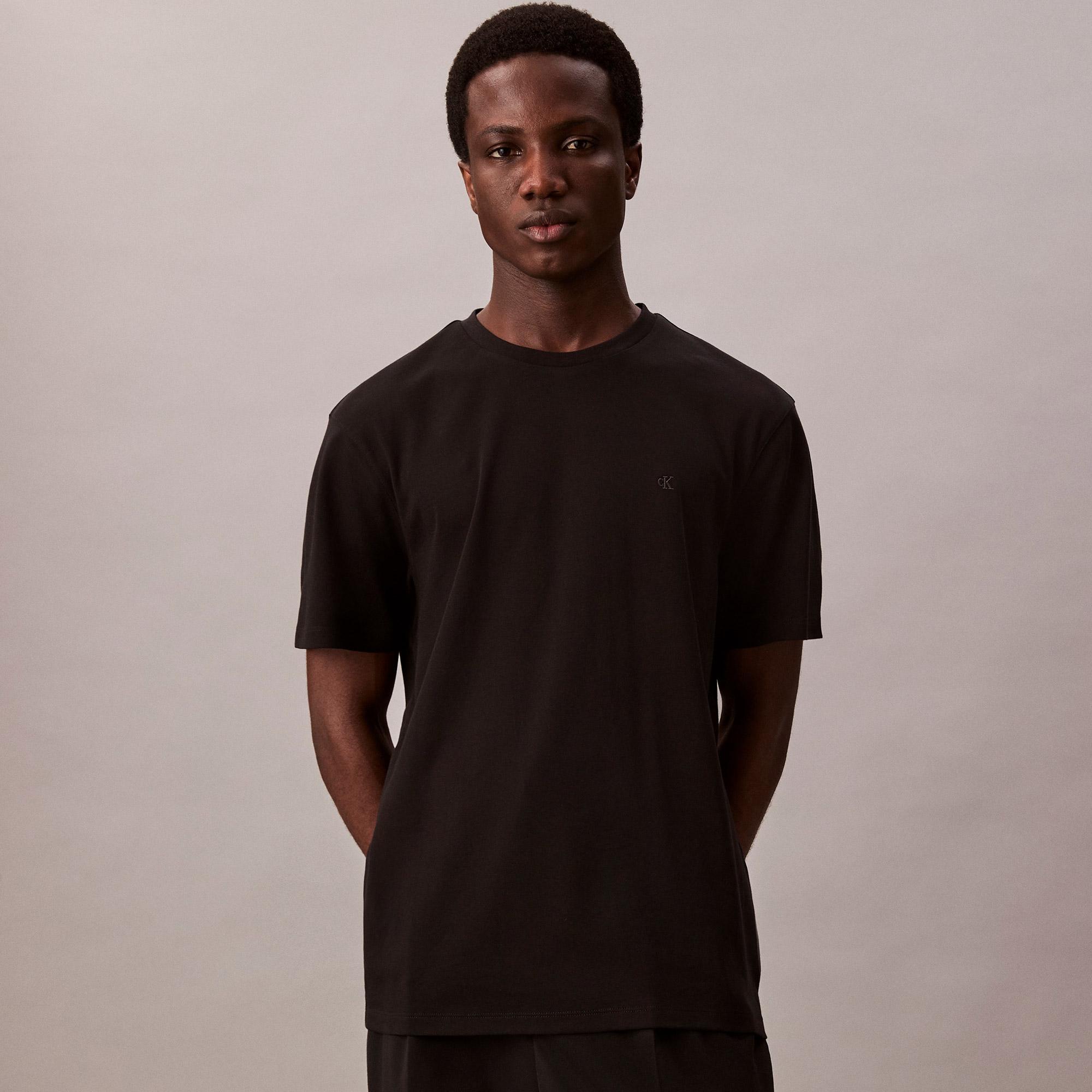 Calvin Klein Supima Chest Erkek Siyah T-Shirt