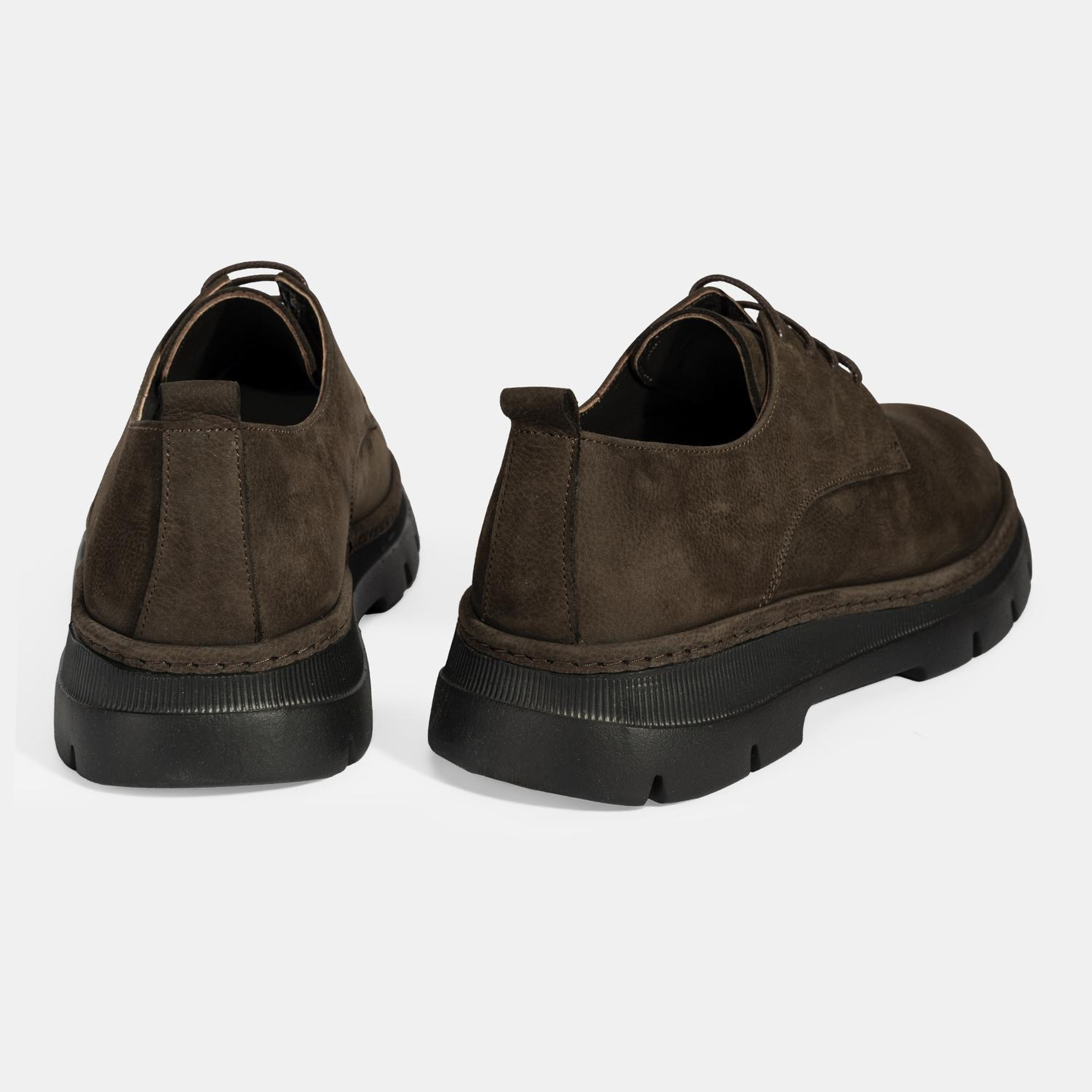 Erkek Kahve Bağcıklı Nubuk Deri Ayakkabı