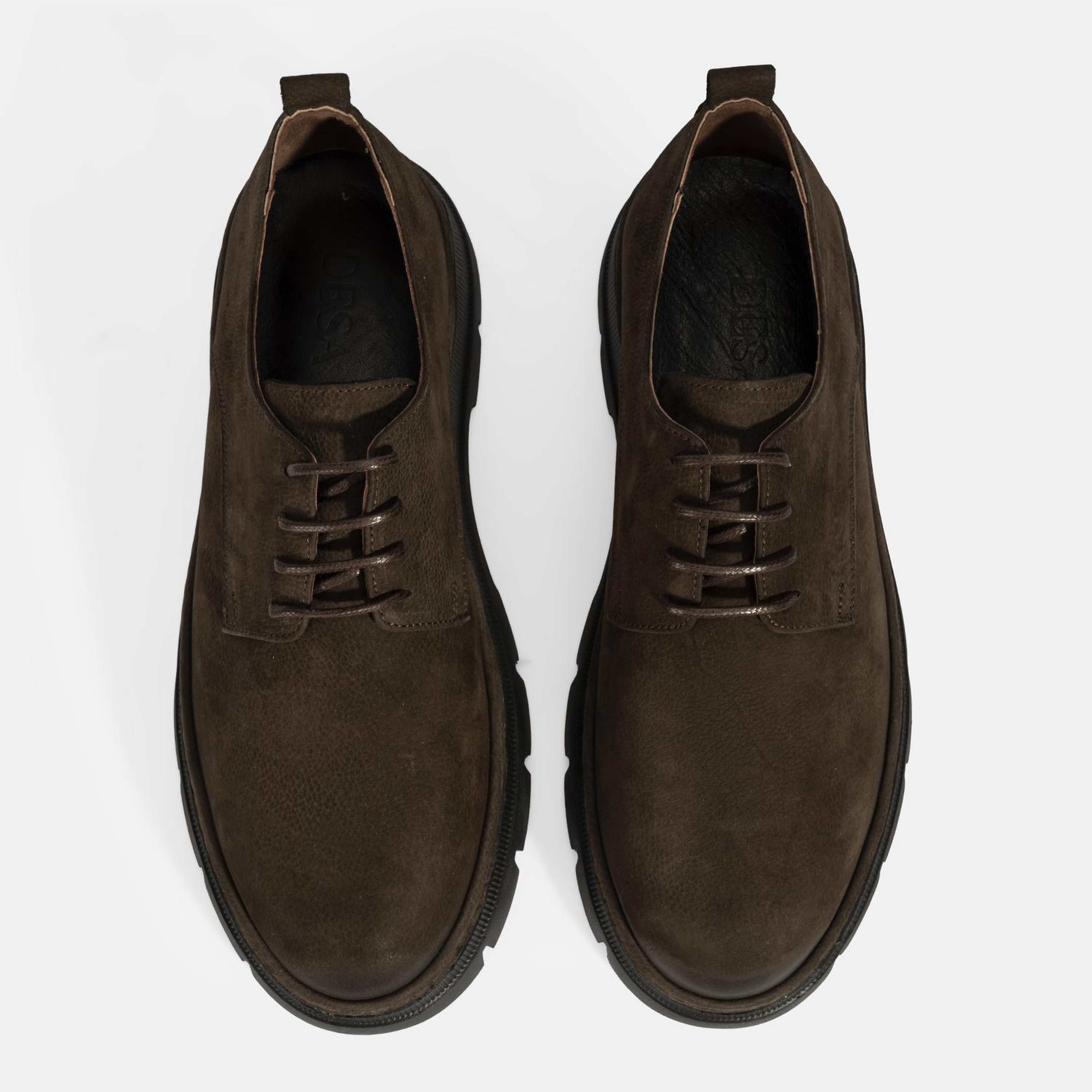 Erkek Kahve Bağcıklı Nubuk Deri Ayakkabı