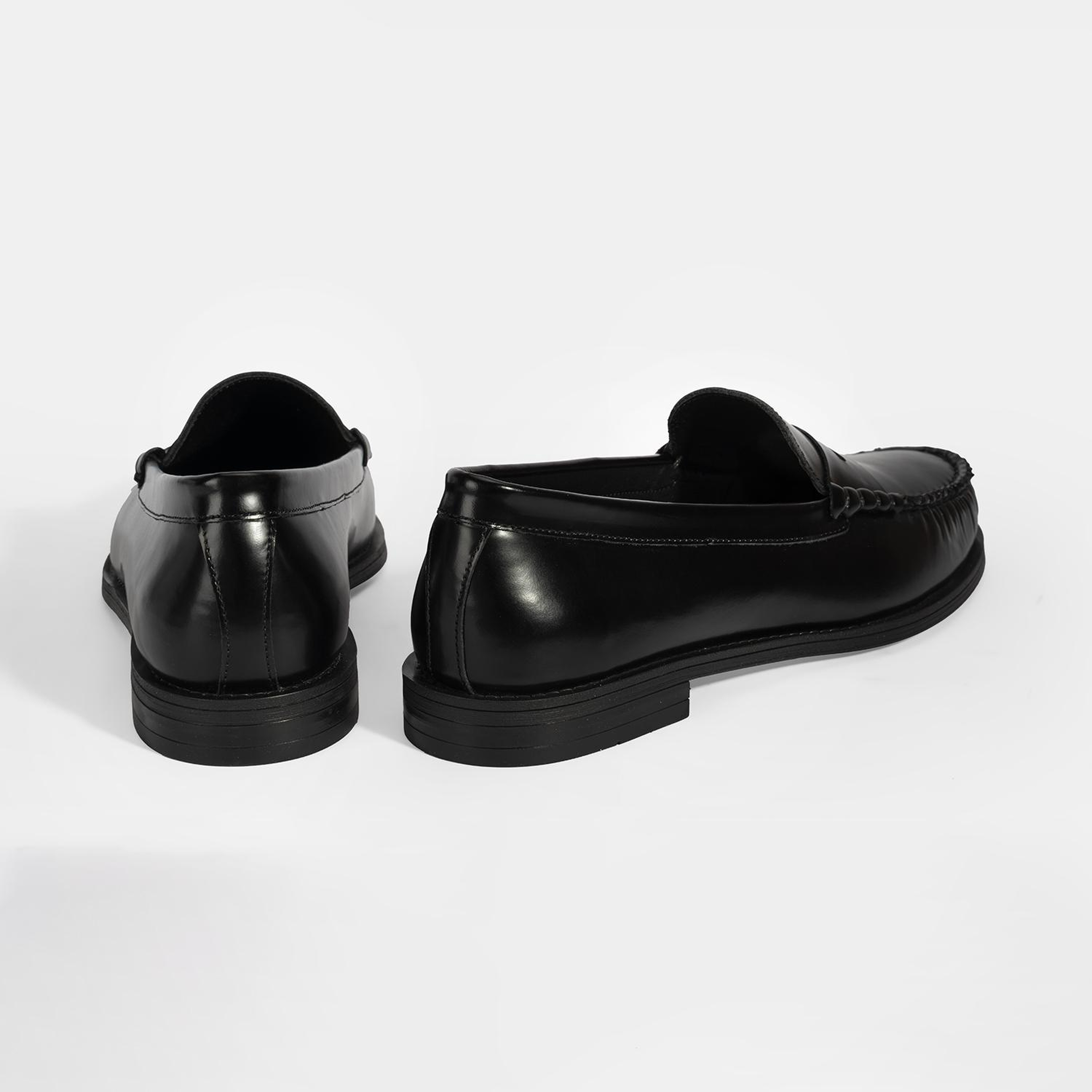 Kadın Siyah Klasik Deri Loafer