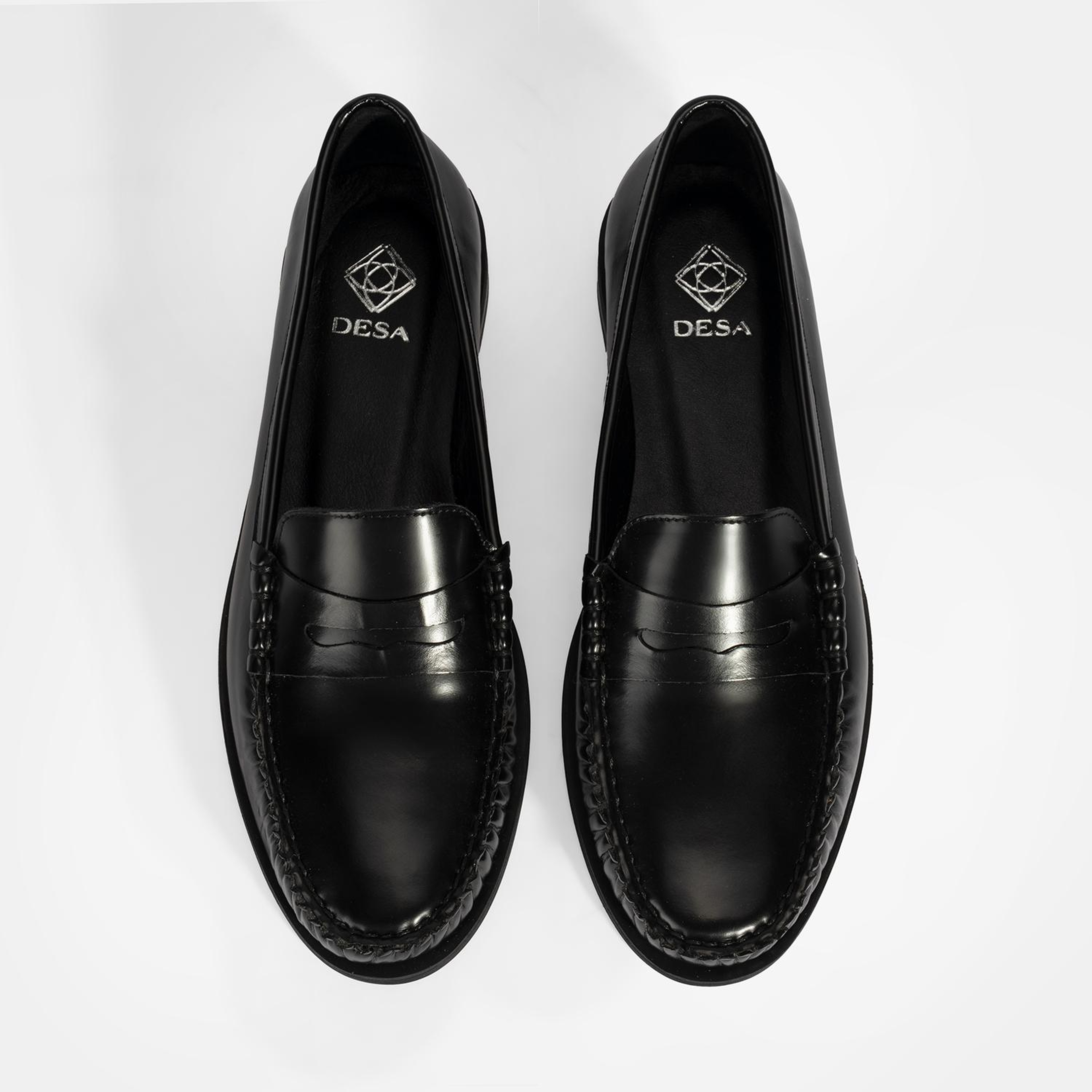 Kadın Siyah Klasik Deri Loafer