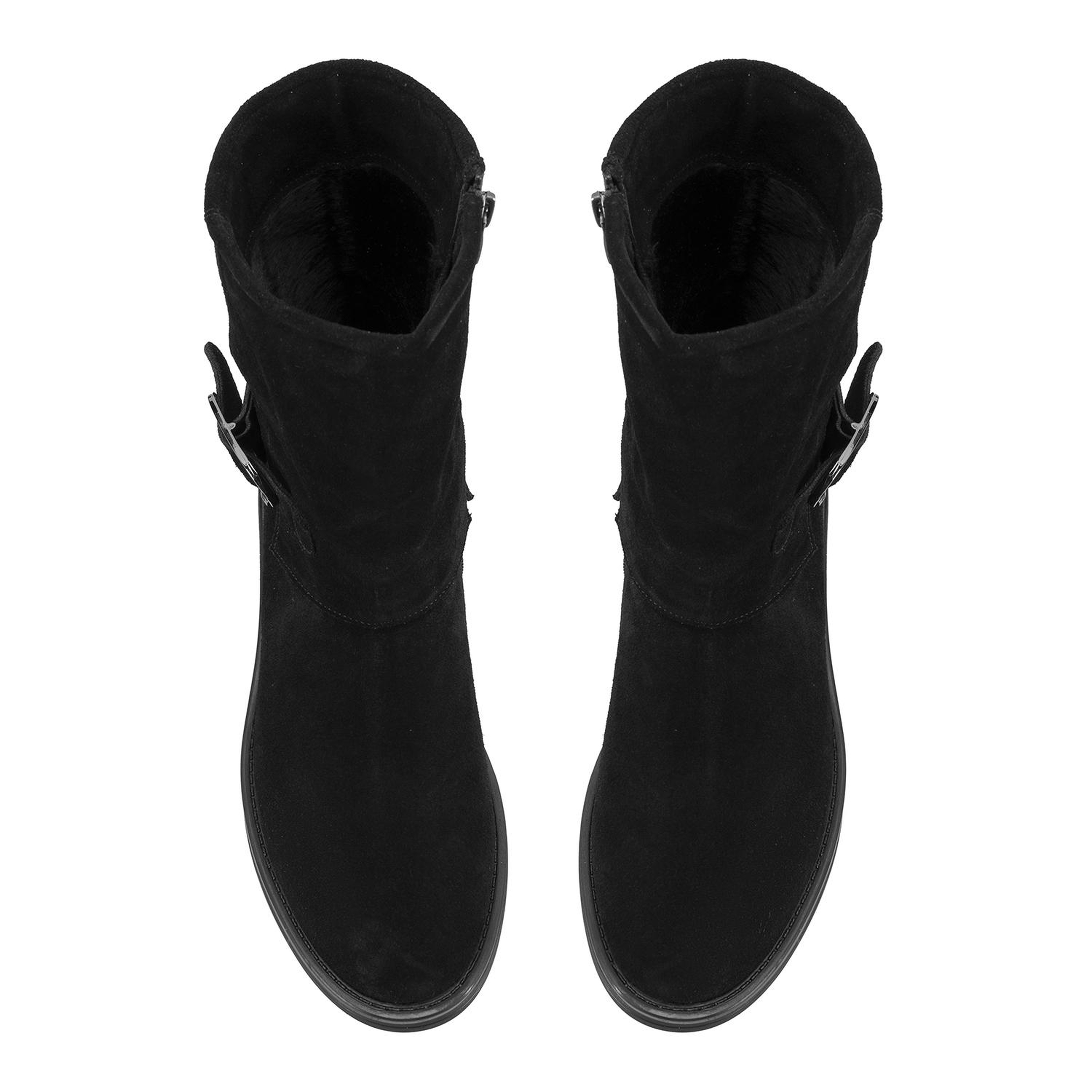 Kadın Siyah Toka Aksesuarlı Bot