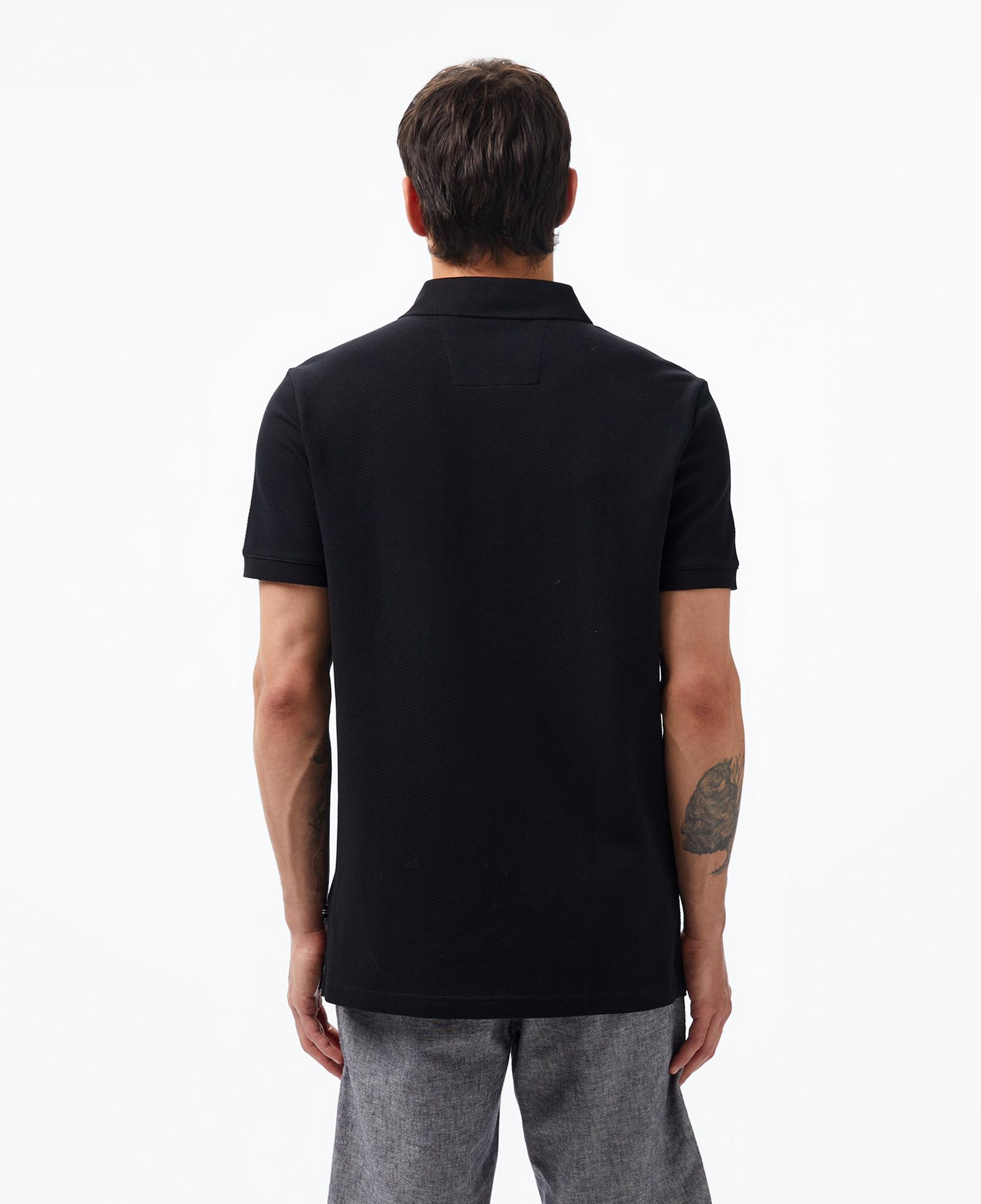 Nautica Erkek Siyah Slim Fit Kısa Kollu Polo Yaka T-Shirt