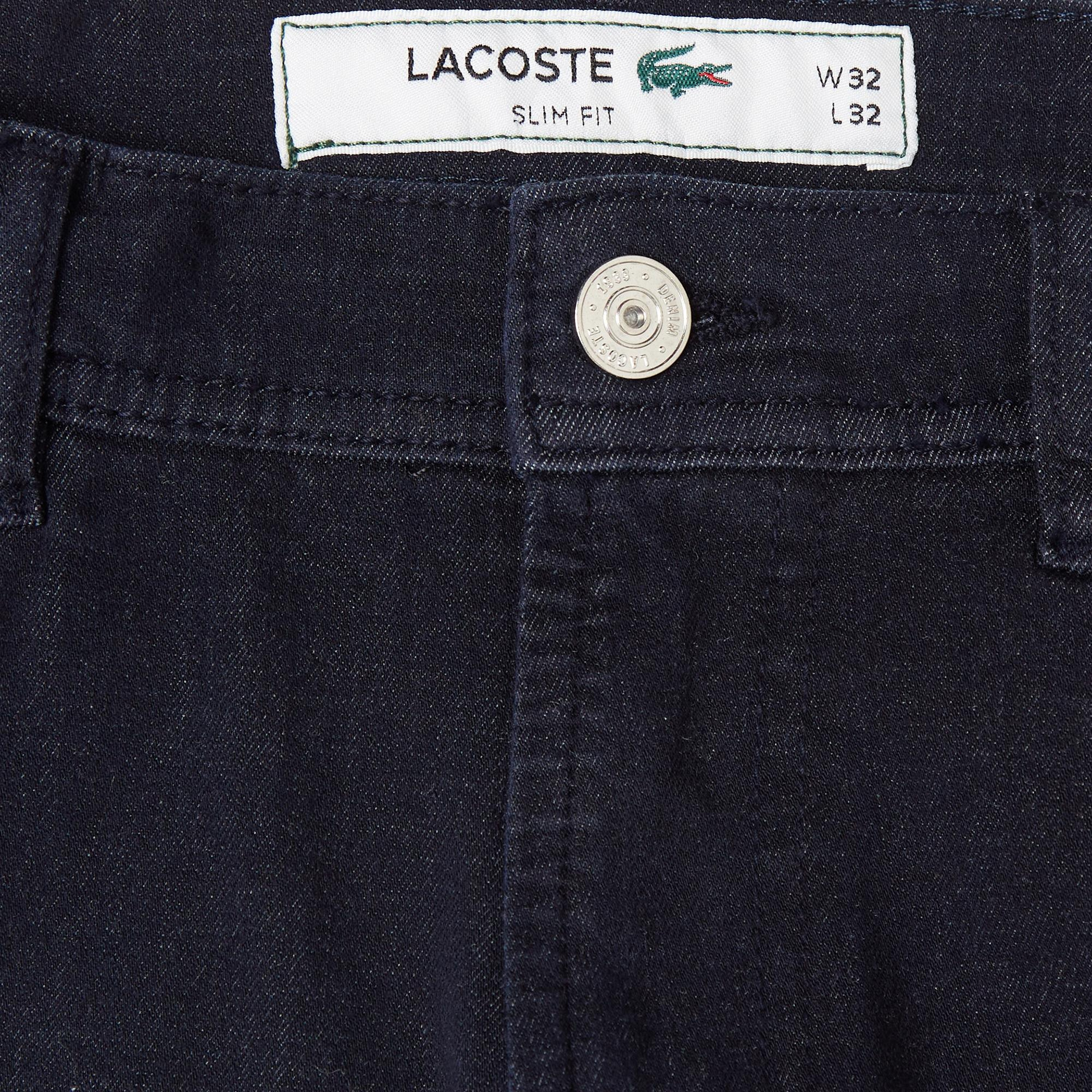 Lacoste Erkek Slim Fit Koyu Mavi Jean Pantolon